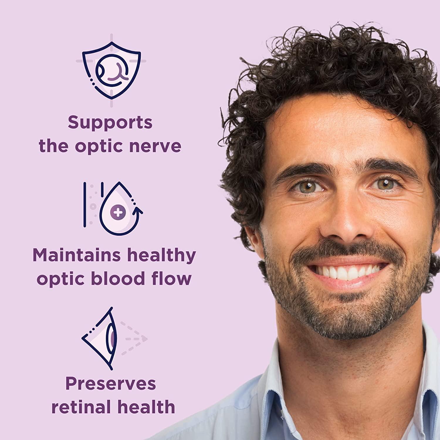 Eye Pressure Support Vitamins with Bilberry Extract Daily Optic Nerve