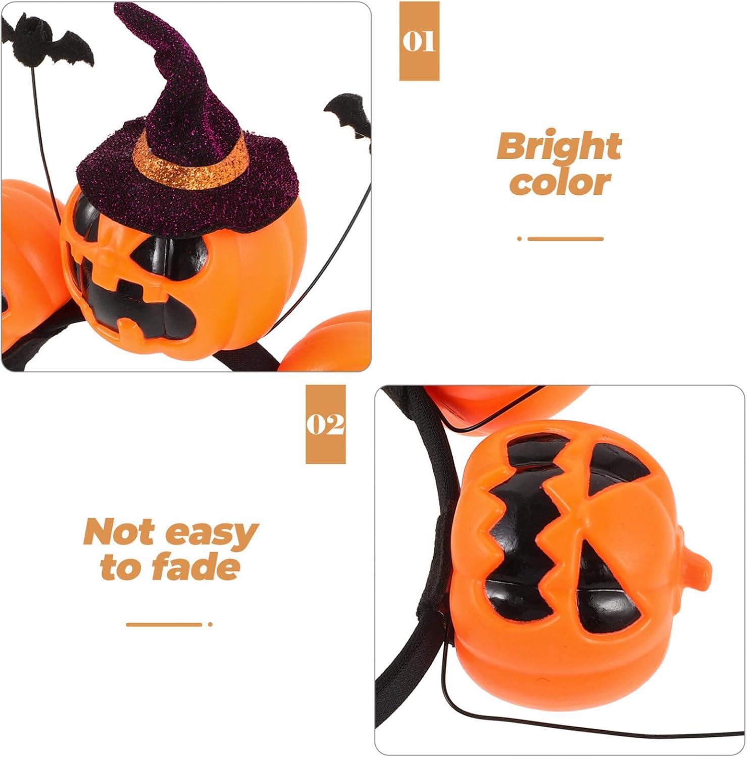 thumbnail image 2 of AVMBC Halloween Pumpkin Headband Pumpkin Hair Hoop Halloween Party Cosplay Costume 2 of 10