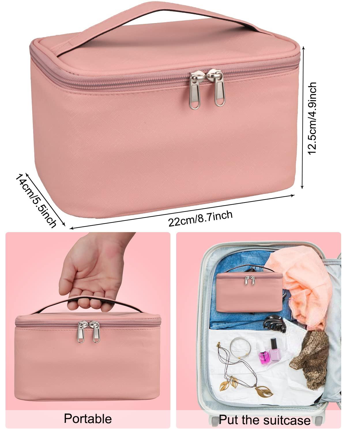 Nail Polish Bag Nail Art Set Organizer Nail Polish Travel Case Nail Tool Bag  Nail Polish Holder With Compartment Manicure Set Accessories Travel Bag  (pink)