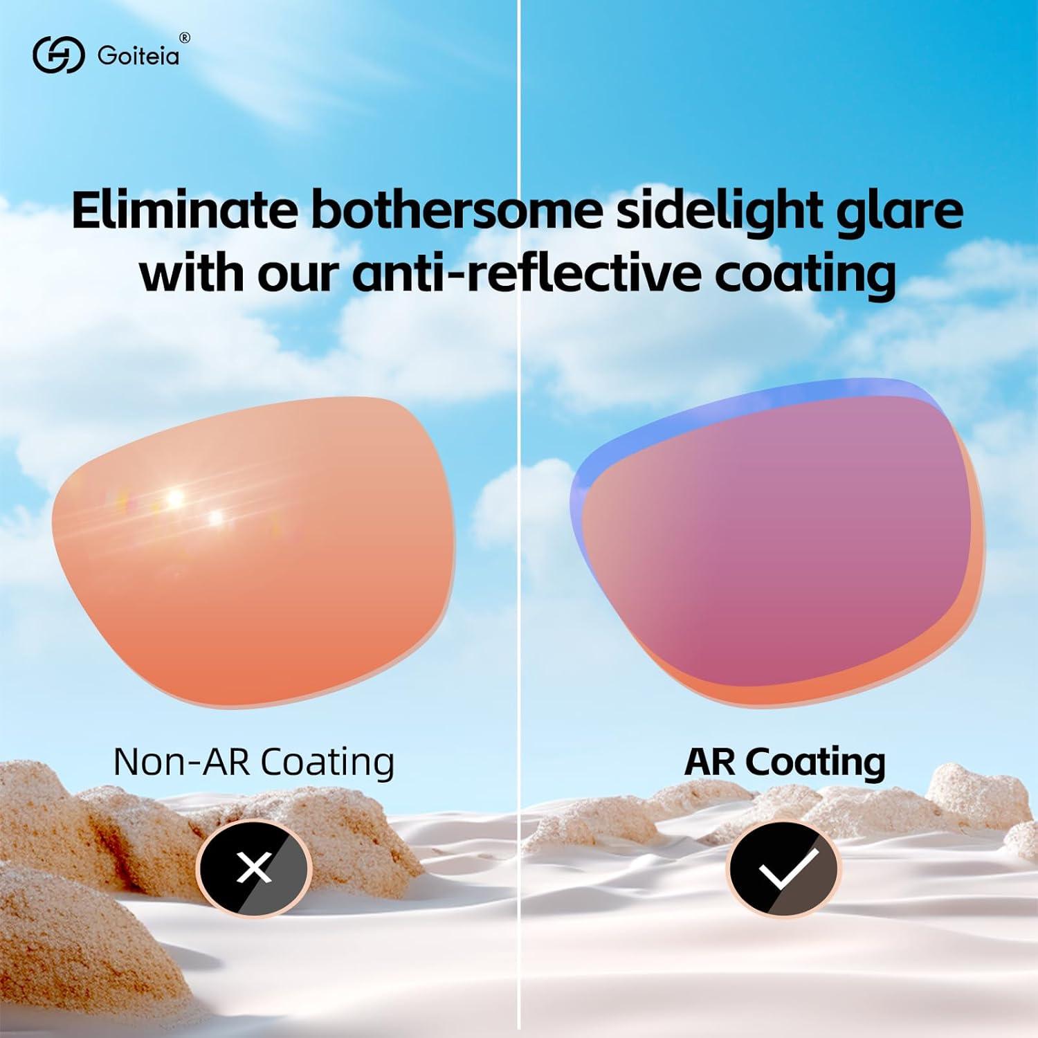 Goiteia FL-Rose Clip-On Glasses Amber Blue Light Blocking for