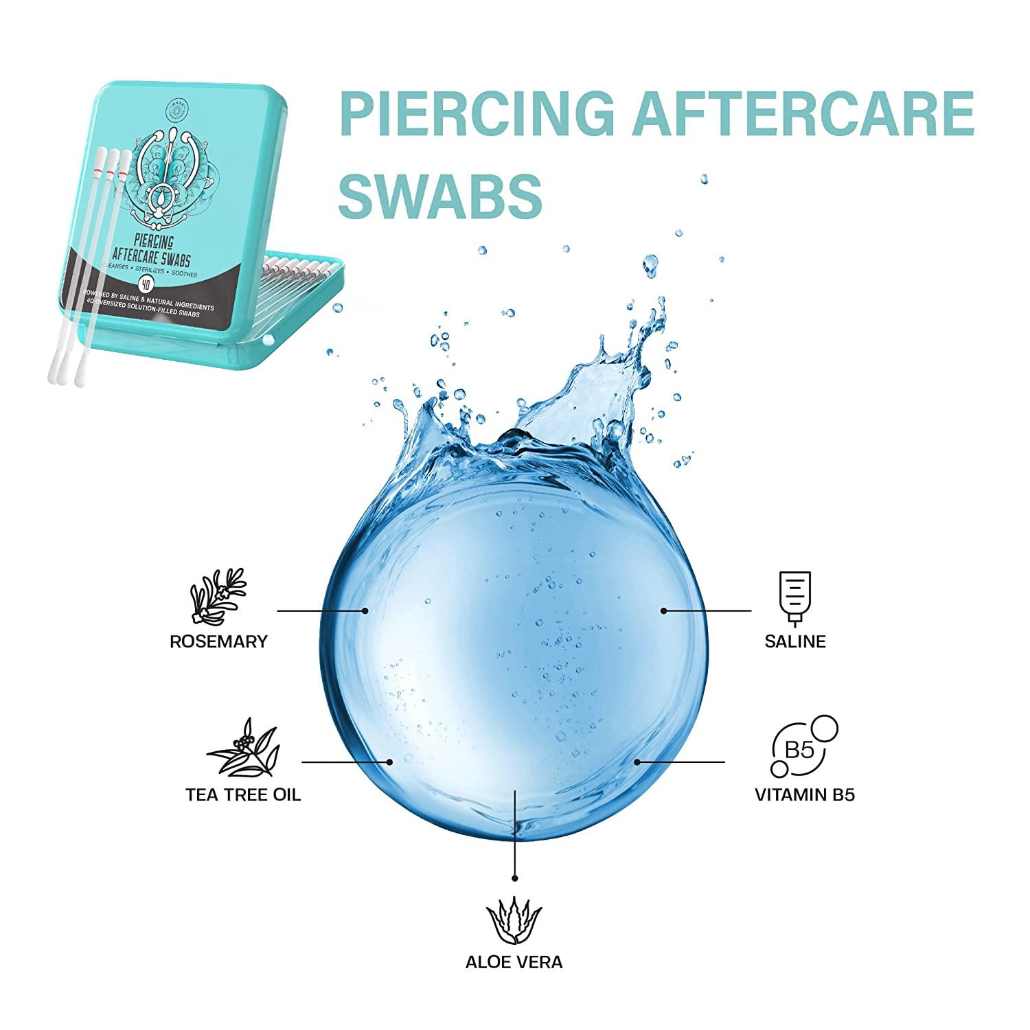 Base Labs Keloid Bump Removal Swabs Medicated Piercing Aftercare Swabs for Piercing Bump