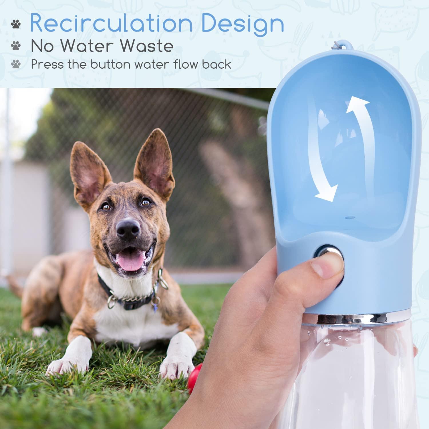Nobleza Dog Water Bottle - Leak Proof Portable Pet Dispenser, BPA