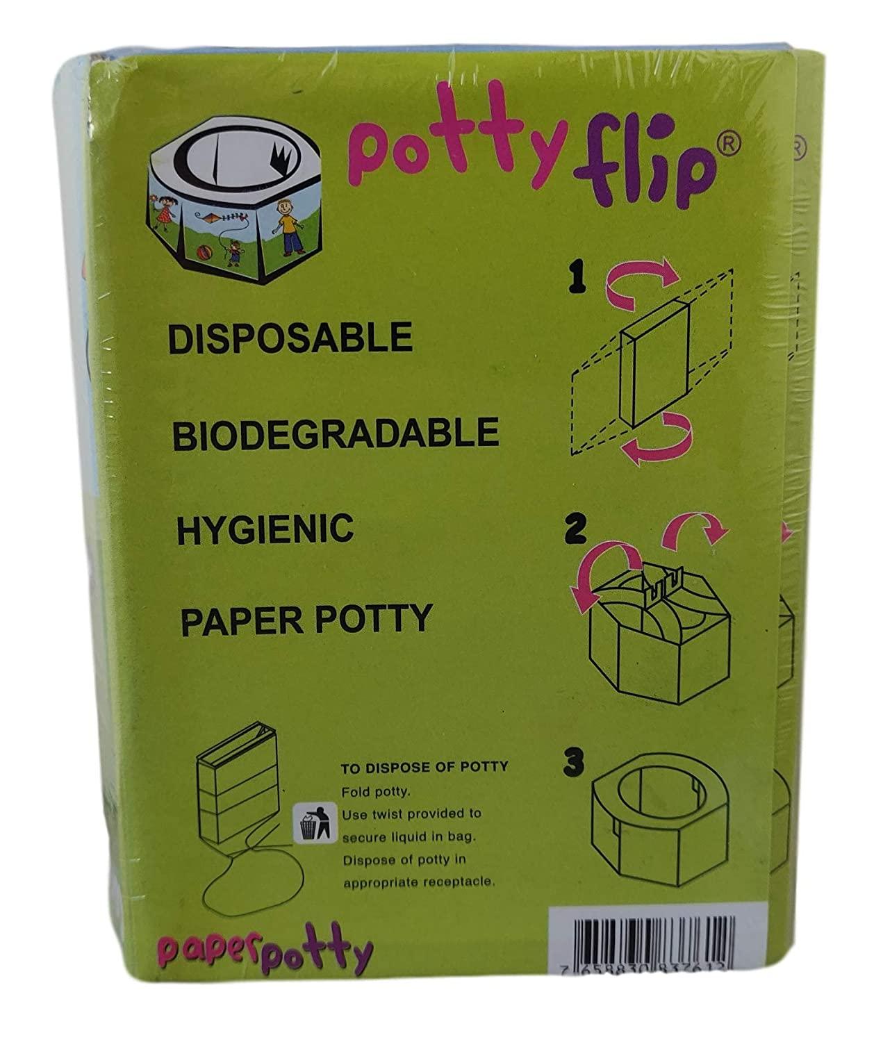 Potty Flip Disposable Potty 6 Pack Portable PottyTraining Potty