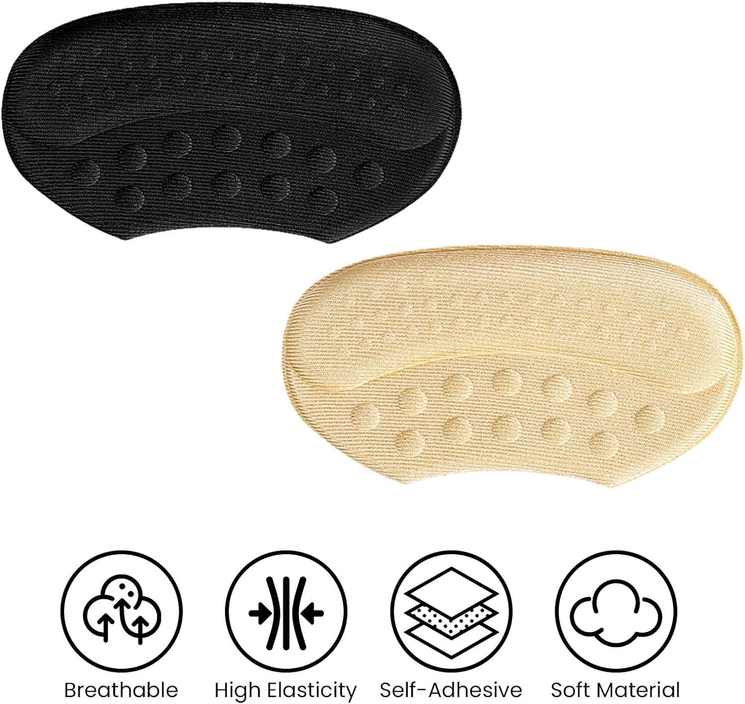 2 Pair Heel Grips Heel Cushion Pads Self Adhesive Heel Pads Shoe Size