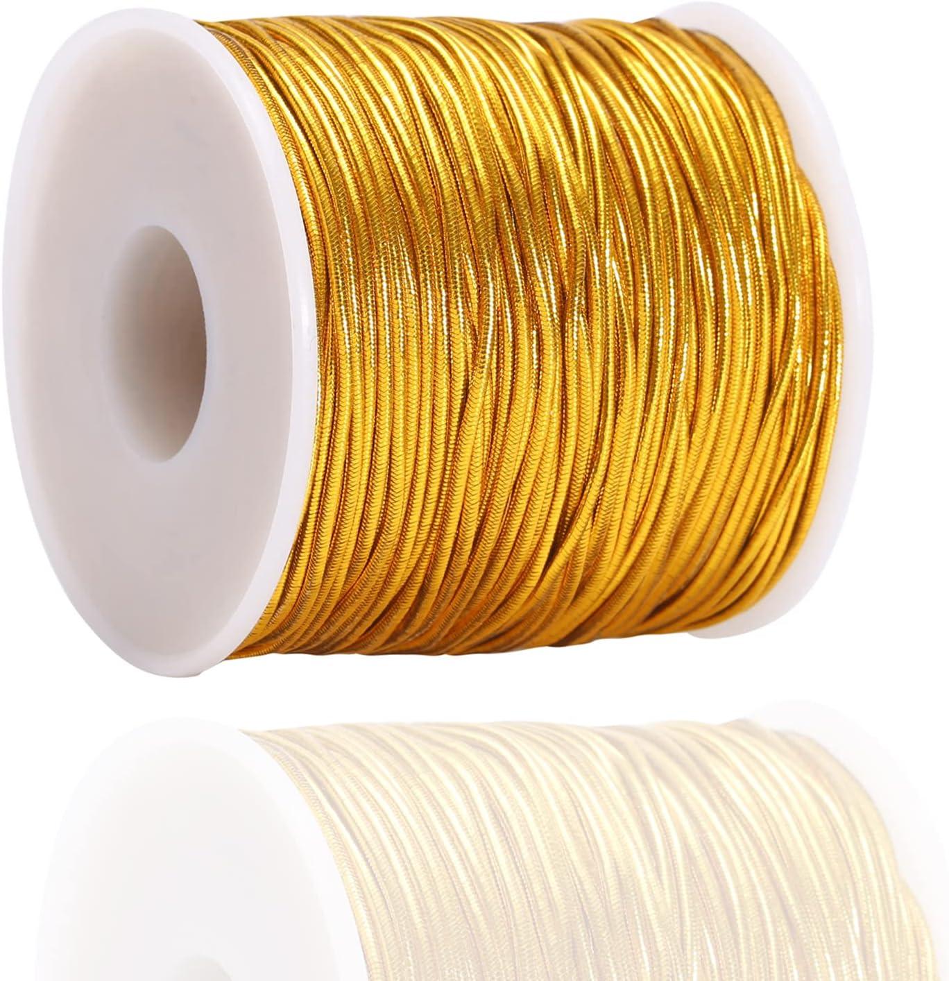 Gold Thick Non-Stretch Metallic Cord- 4mm- 1 Yard