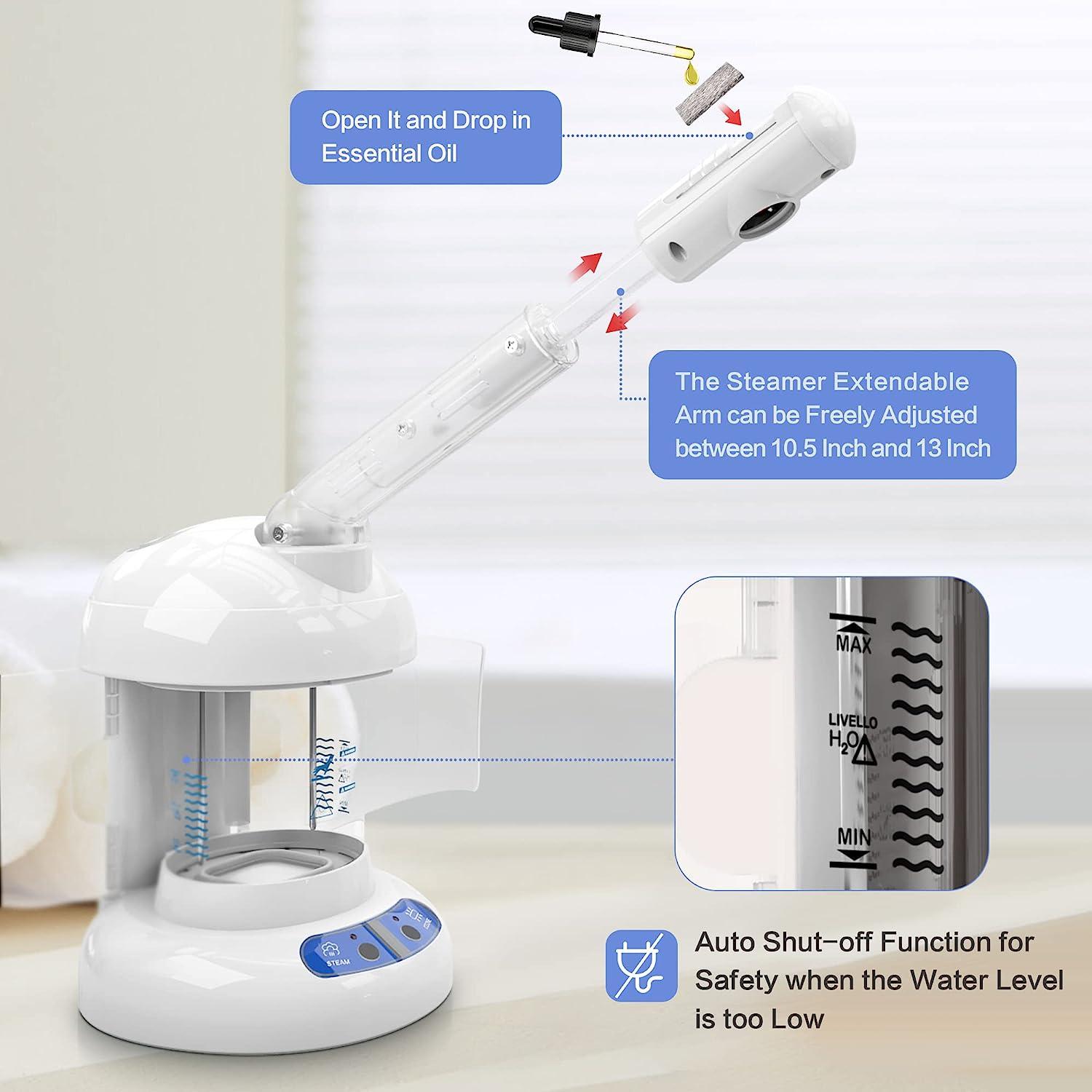 Kingsteam Facial Steamer with Extendable Arm Professional Nano Ionic