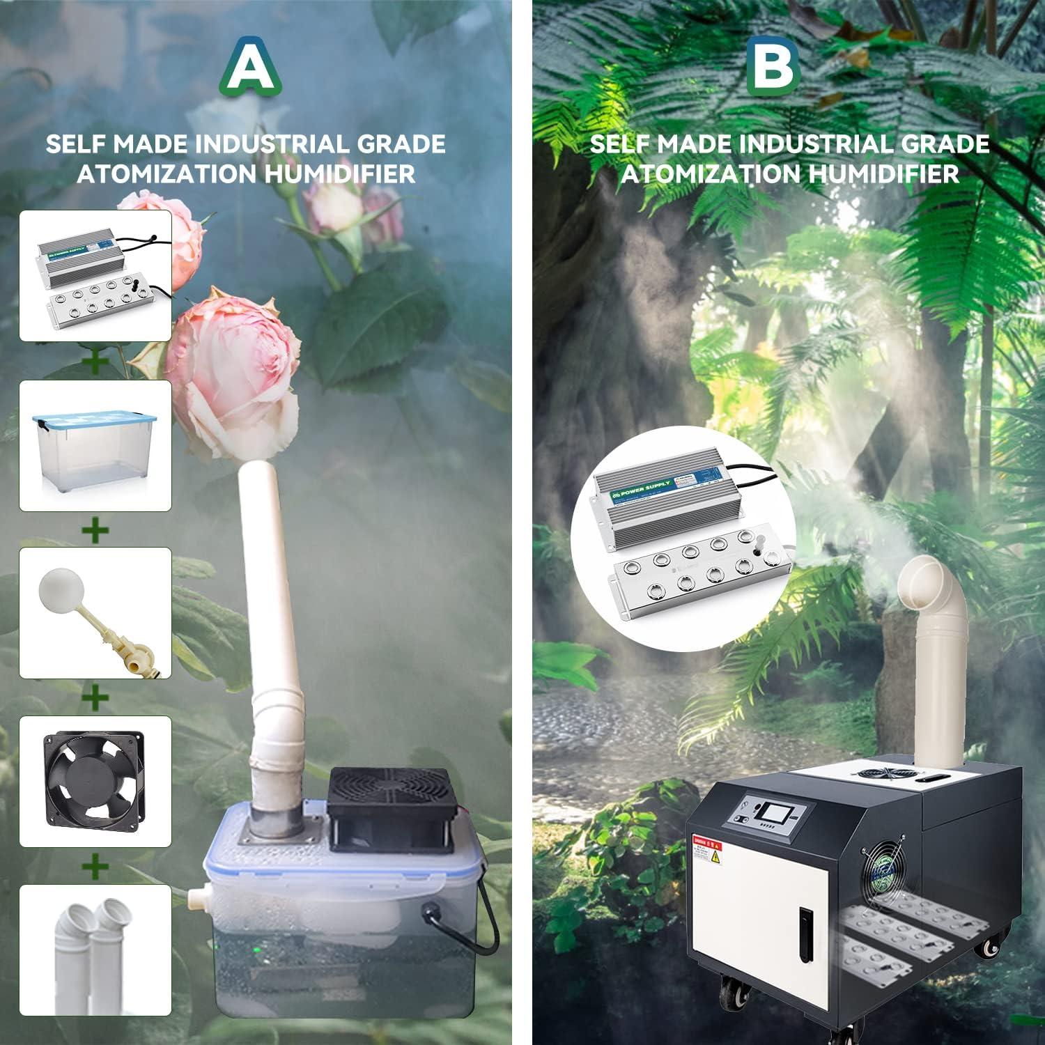 Mxmoonant 6-Head Ultrasonic Mist Maker With Float - 4200ml/H Pond Fogger For Aquarium & Indoor Use