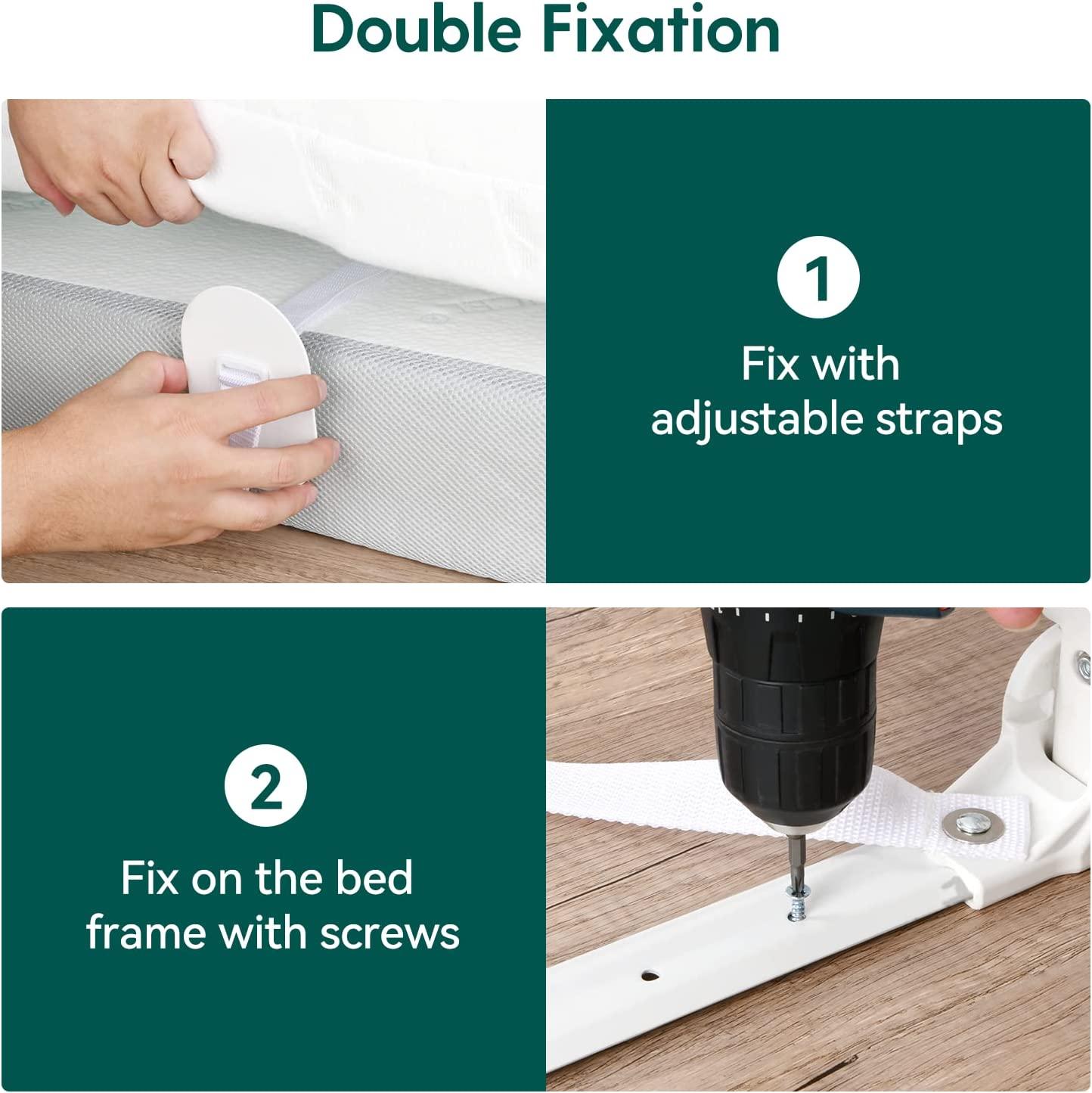 Babelio Toddler Bed Rails, Guardian 39"51" Extendable Bed Guard Rail