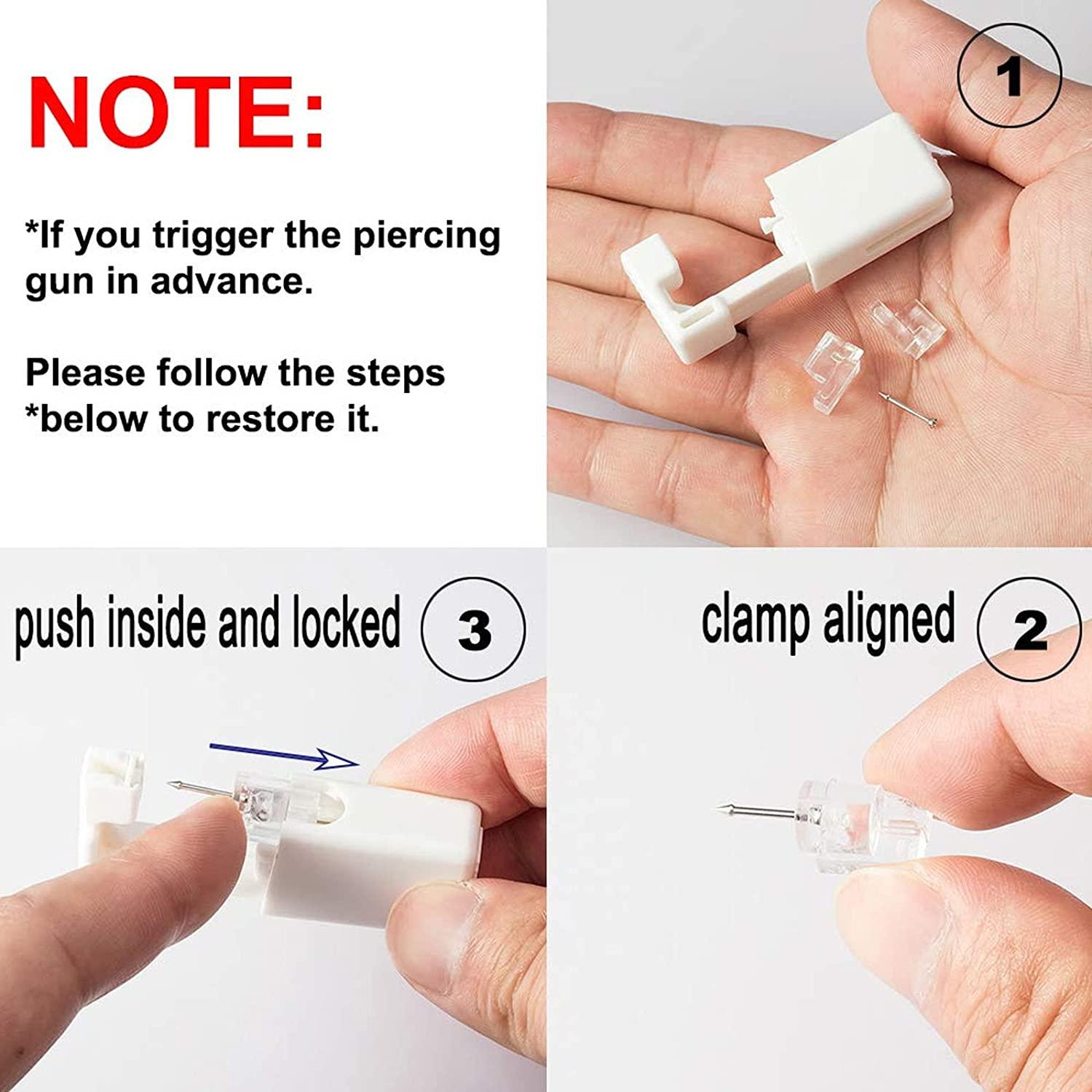 2PCS Ear Nail Gun Disposable Aseptic Household Ear Piercing Gun Portable Ear  Piercing Gun Group, Ear Piercing Tools (New Generation) (3mm, Silver) :  Amazon.in: Jewellery