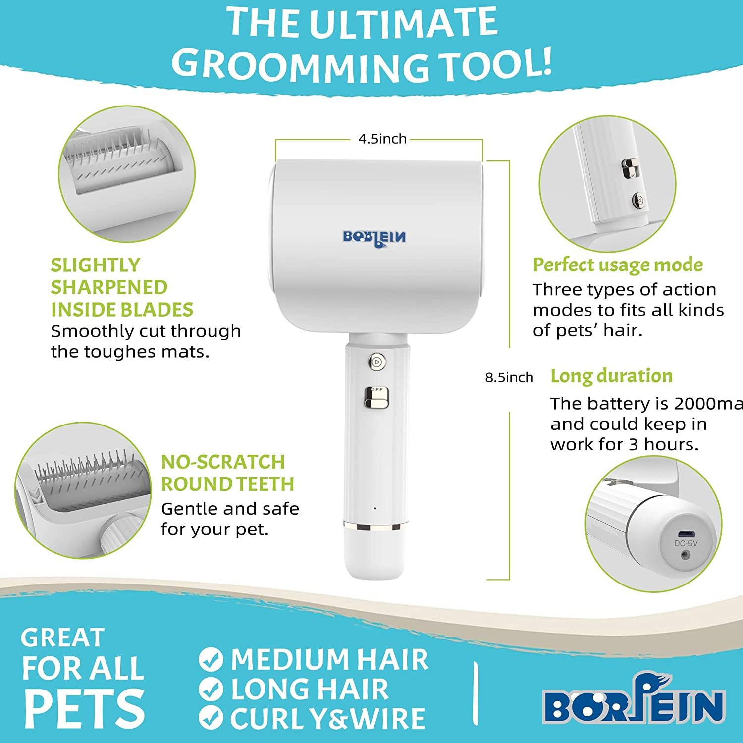 Pet Ion Brush Double Self Cleaning Hair Brush for Dogs Cats Long Short ...