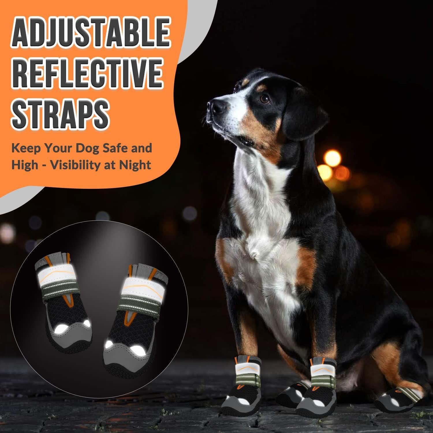 SlowTon Dog Shoes For Large Small Medium Dogs - Waterproof Dog Boots For Summer Hot
