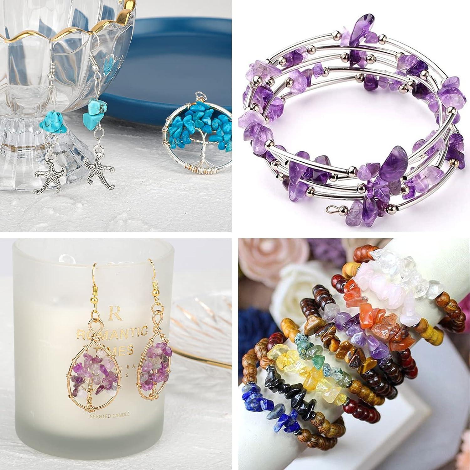 Gemstone Chip DIY Jewellery Making Kit for Teen Girls to Adults Beginners  Tutorials Macrame Bracelets & Earrings 