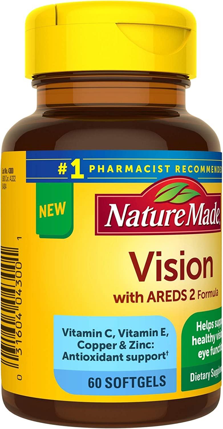Nature Made Vision with AREDS 2 Formula Eye Vitamins Lutein