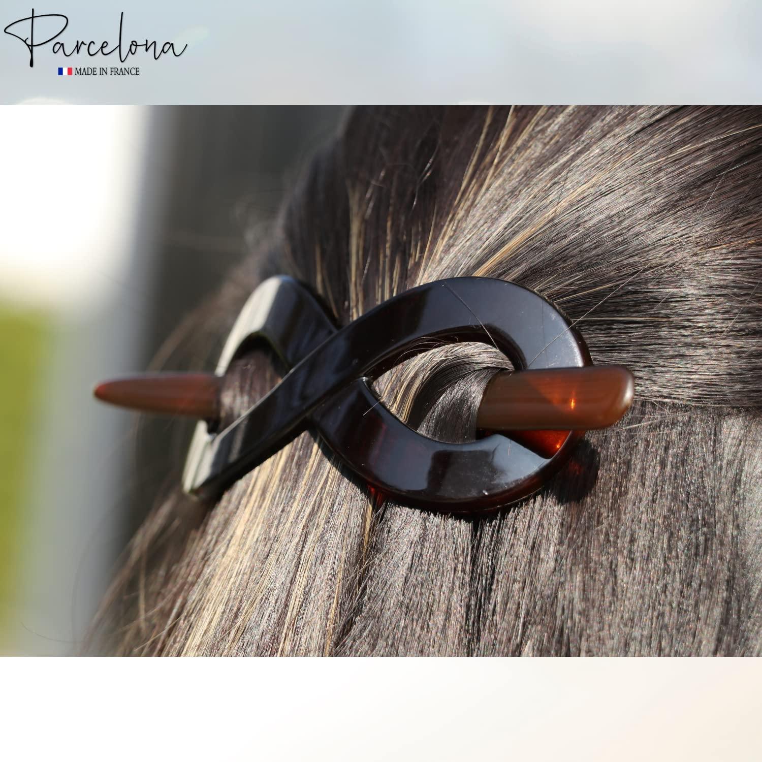 Parcelona French Infinity Brown Tortoise Shell Hair Slider