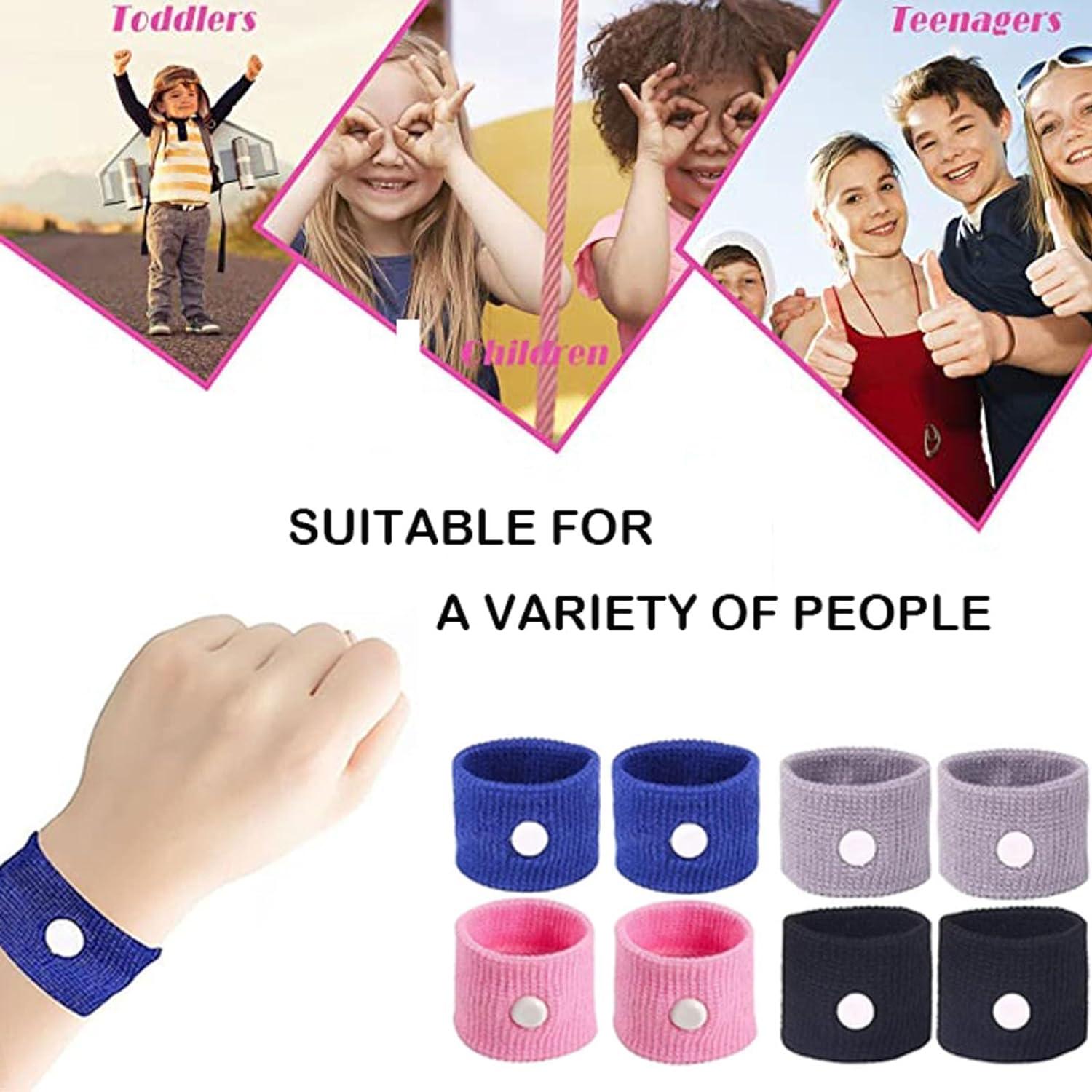 8Pcs Motion Travel Sickness Bands Motion Sickness Bands Travel Sickness Relief Wristbands Anti