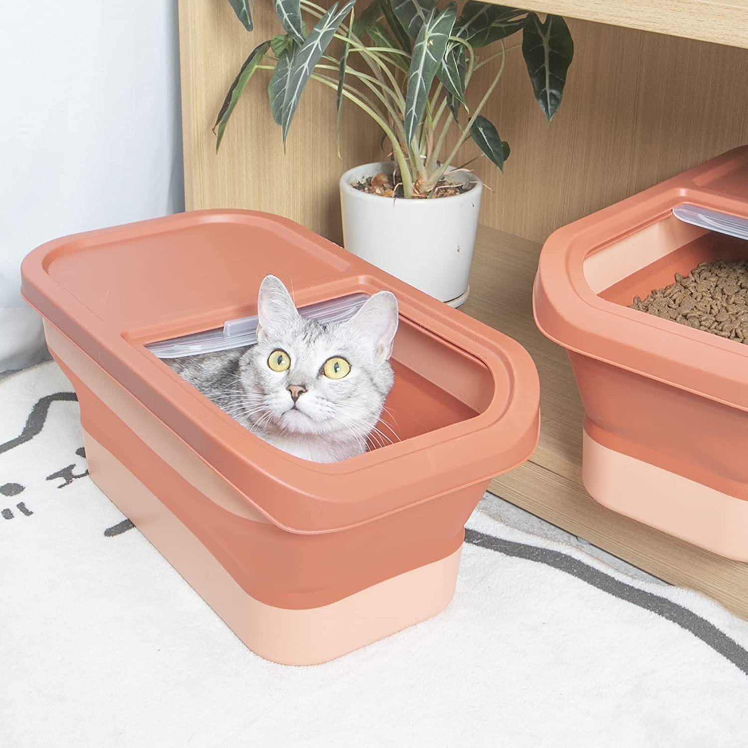 Collapsible Dog Food Storage Container,1013 LB Large Airtight Pet Cat