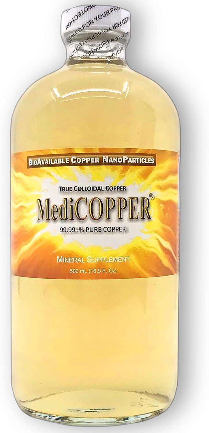MediCOPPER True Colloidal Copper Dietary Supplement - 500 mL (16.9 fl ...