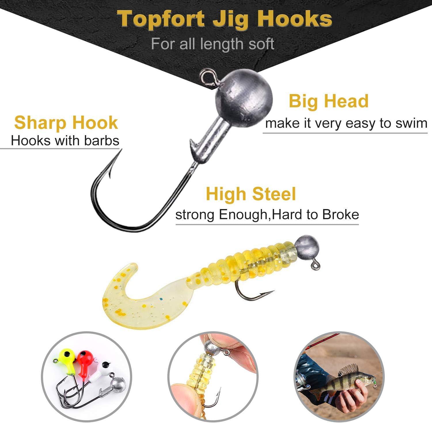 TOPFORT 187/230pcs Fishing Accessories Kit, Including Jig Hooks