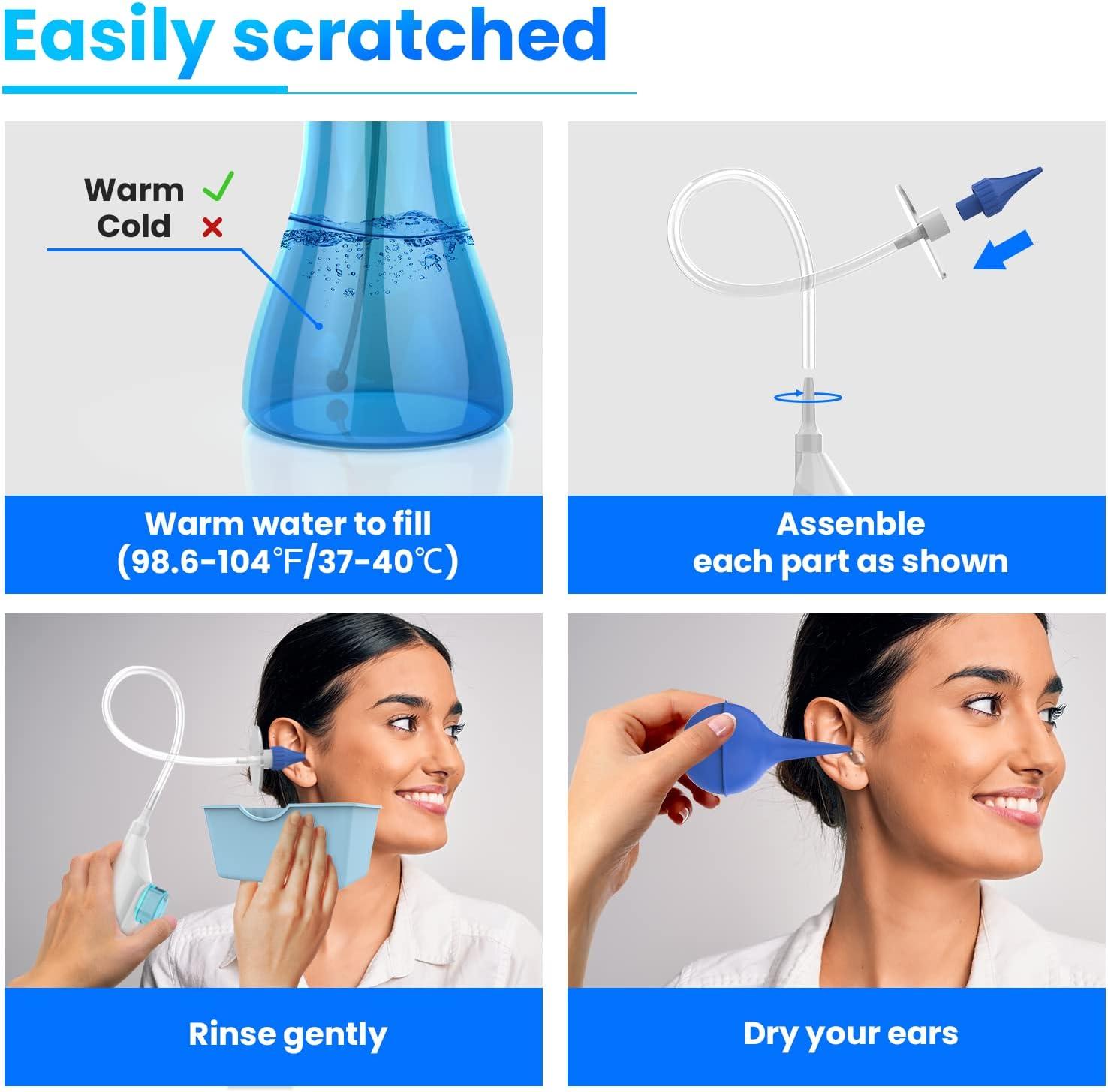 Ear Wax Removal Kit Manual Ear Irrigation System for Adults & Kids