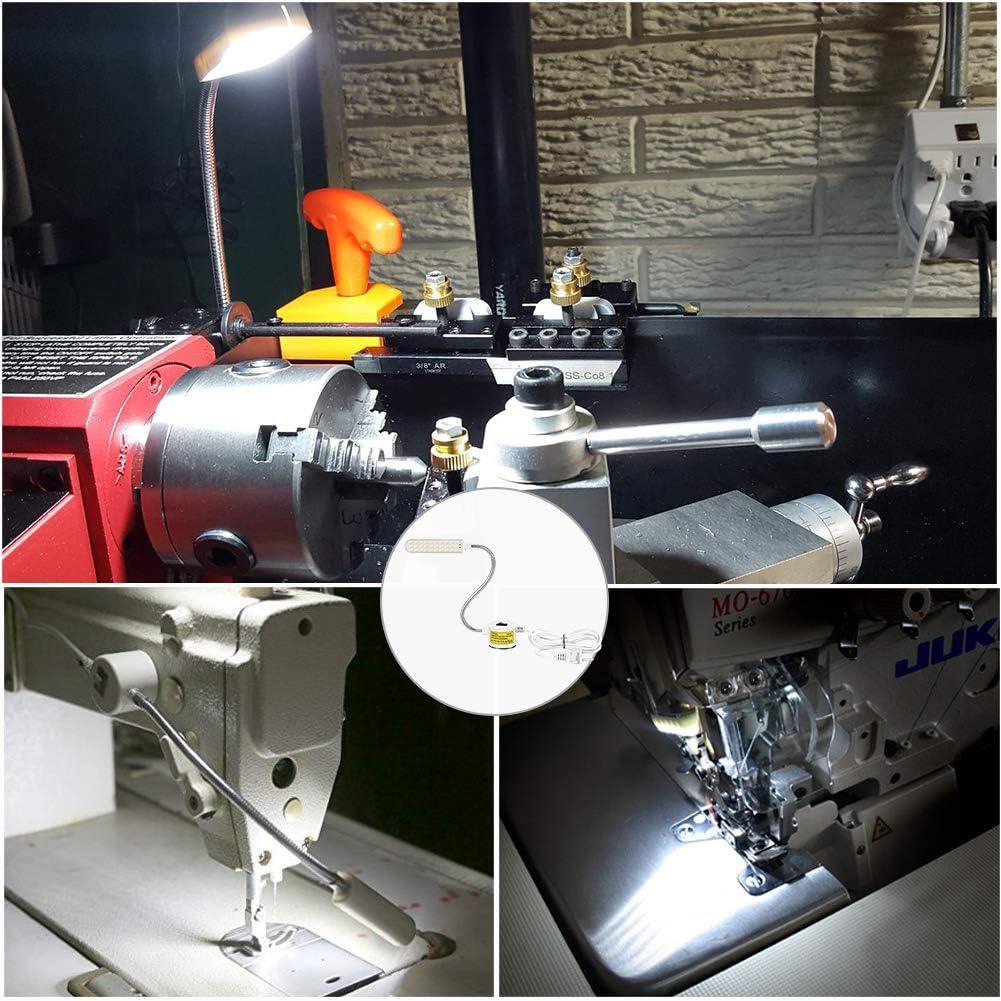 2023NEW LED Sewing Machine Lamp 360 Flexible Adjustable Gooseneck Work Lamp  Industrial Lights with Magnetic Base for Workbench