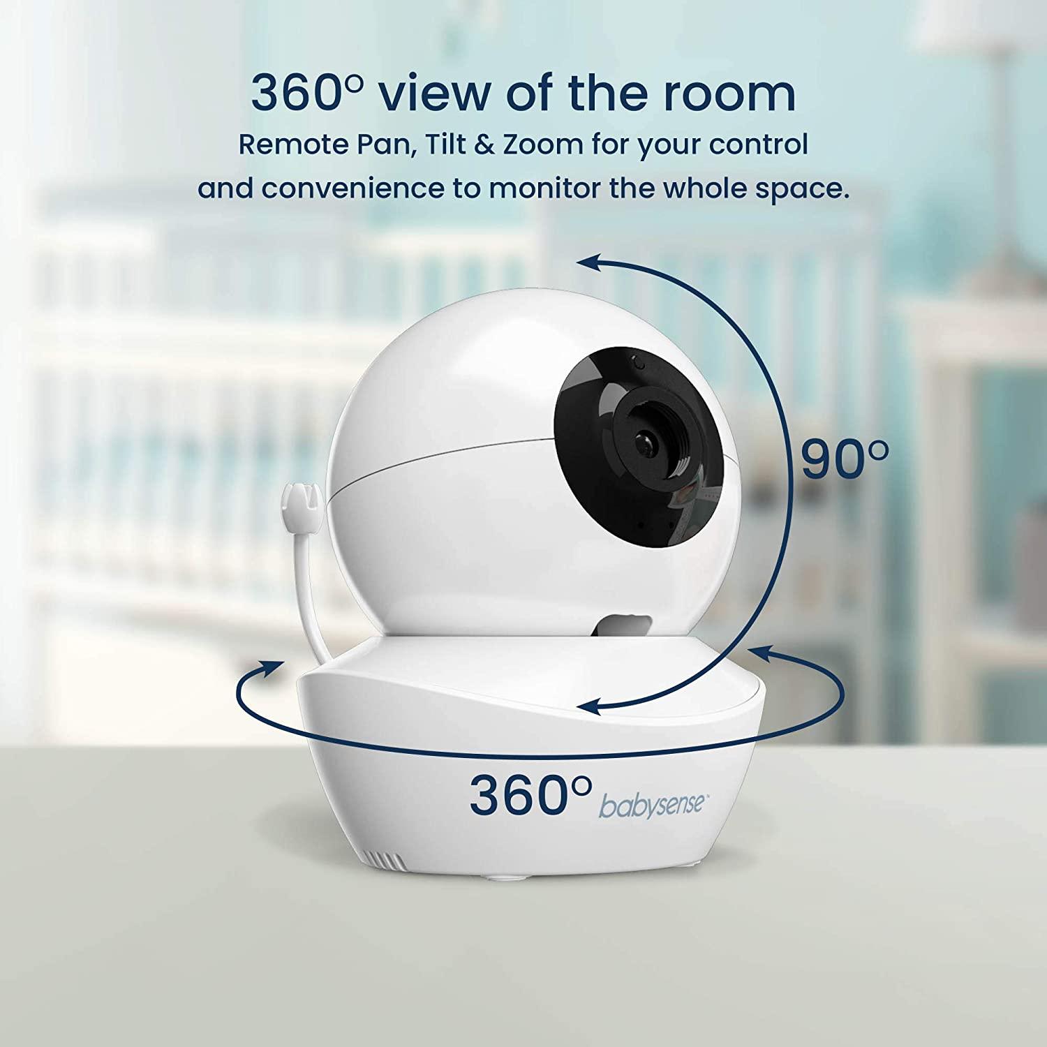 Add On Camera for Babysense Video Baby Monitor HD S2, Remote Pan