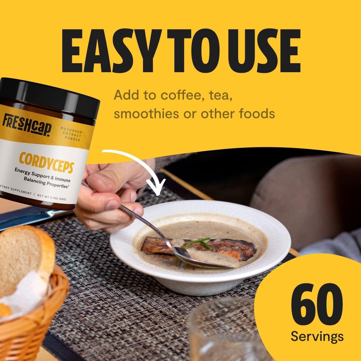 Organic Cordyceps Mushroom Extract Powder Energy and Endurance