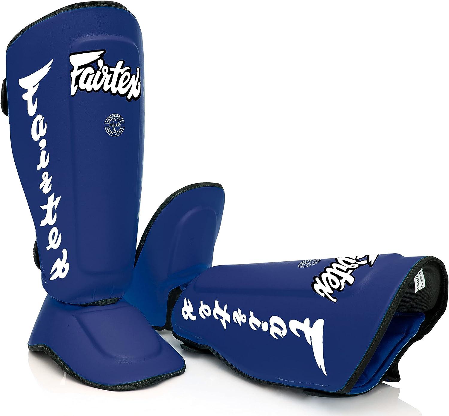 Fairtex Muay Thai Shin Guards SP7 Black - Medium Size for