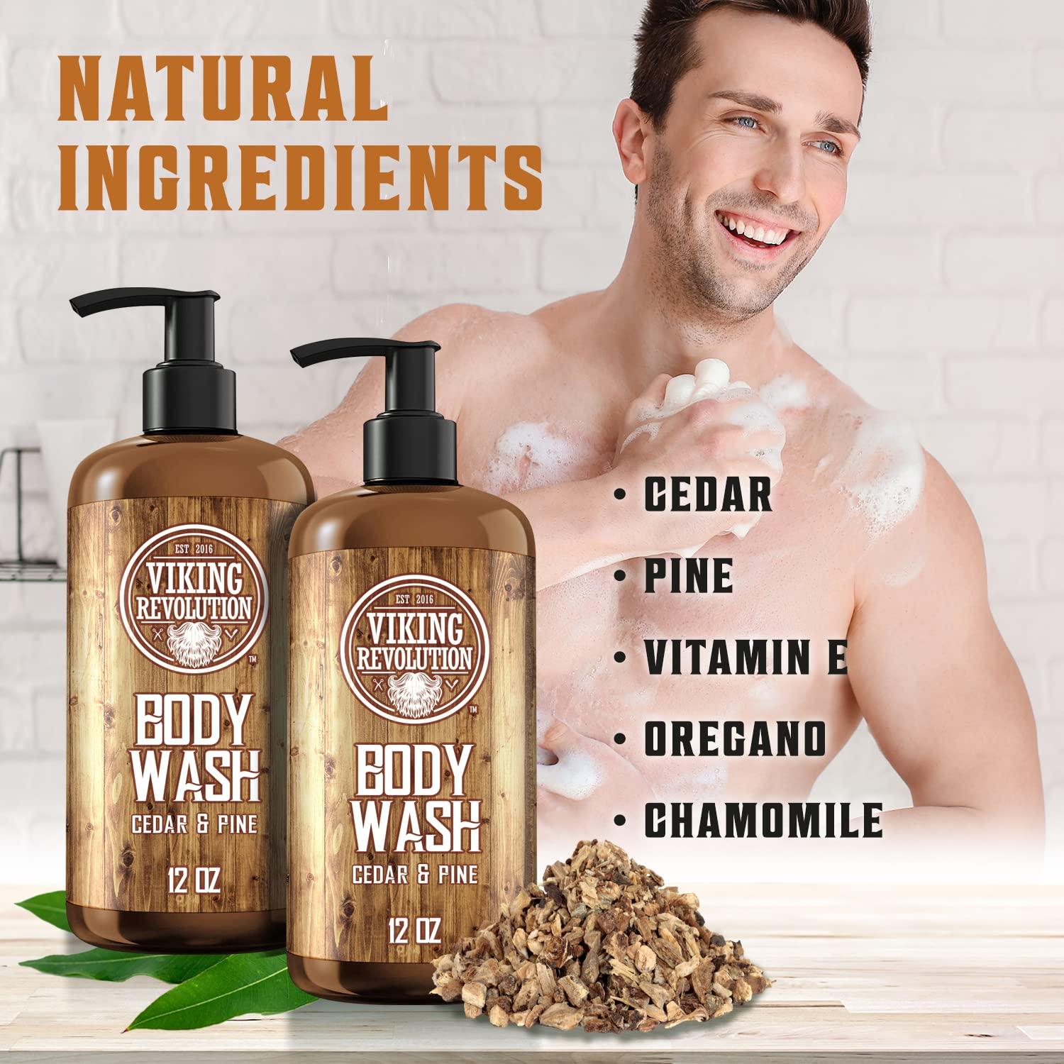 Viking Revolution Men's Cedar & Pine Oil Body Wash - Natural Mens