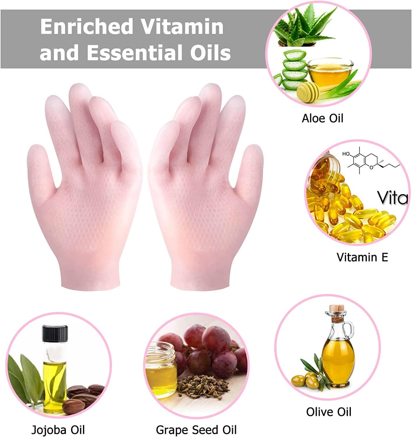 Moisturizing Gloves, Soft Silicone Gloves, Gel Spa Hydrating Gloves