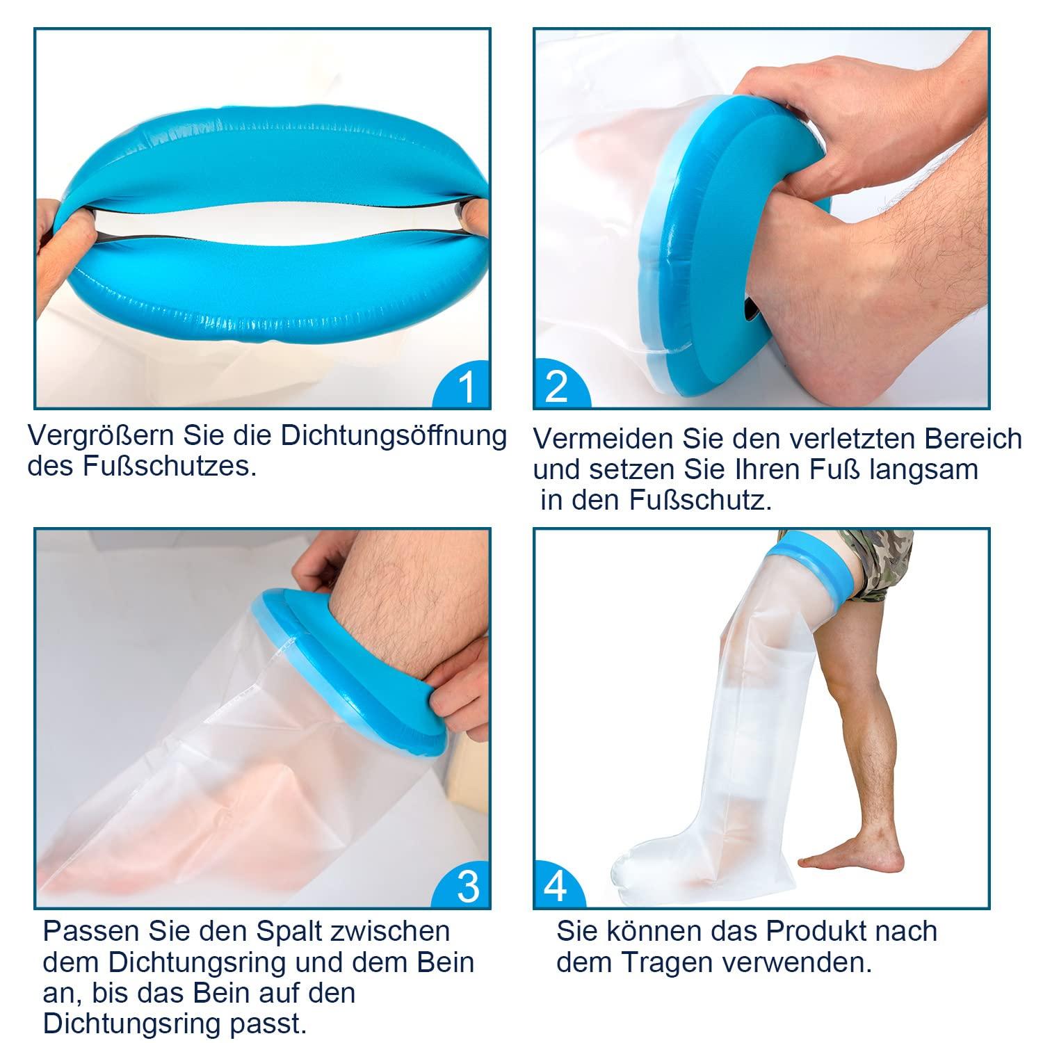 Kimihome Waterproof Leg Cast Cover for Shower - Adult Foot Protector for  Casts & Wounds - Reusable & Watertight Seal | Buy Now with Express  International Delivery | GoSupps.com