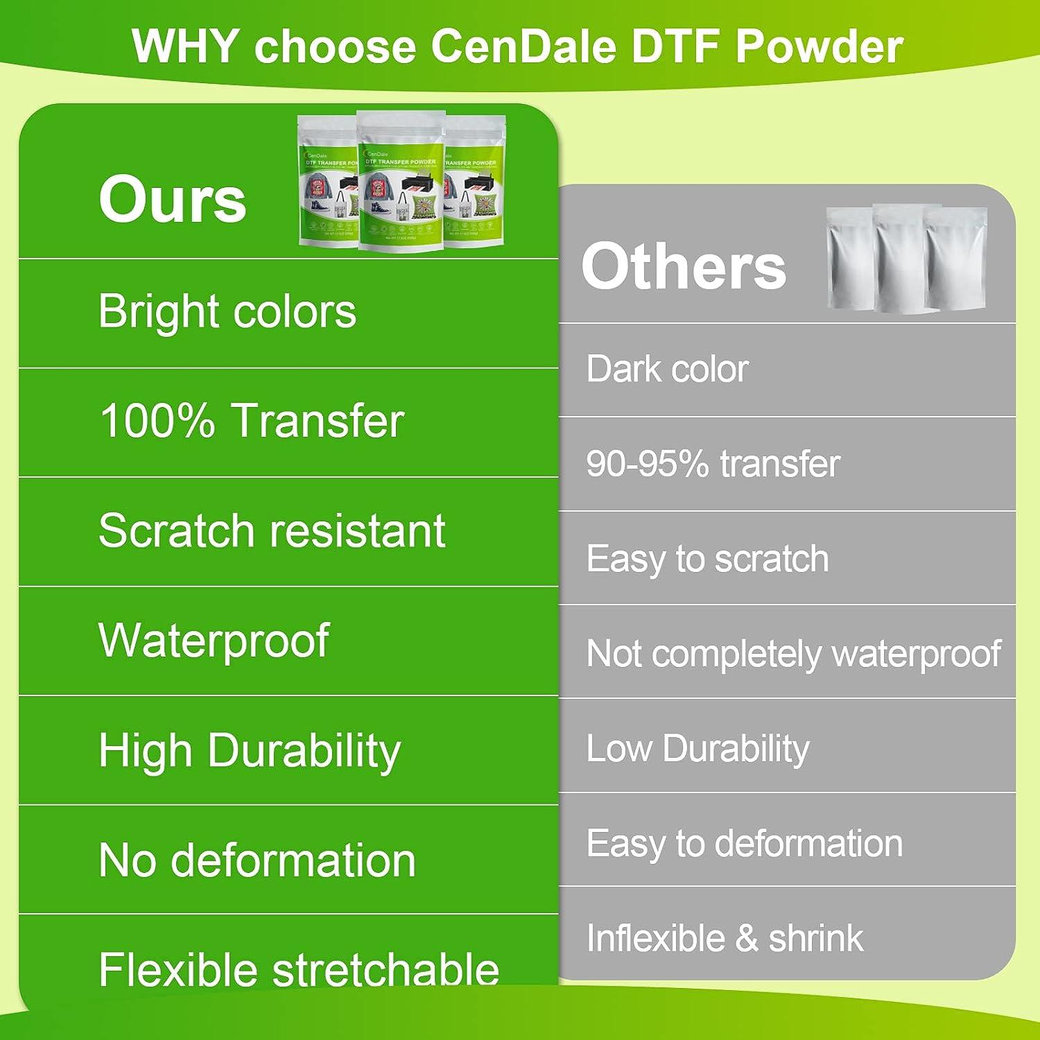 DTF Powder, 500G / 17.6Oz White Hot Melt Adhesive Digital DTF Transfer  Powder