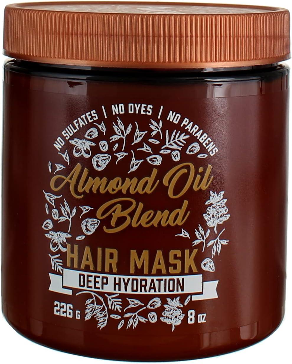 Aveeno Hair Mask Almond Oil Blend 8 Ounce Jar (Deep Hydration) (2 Pack)