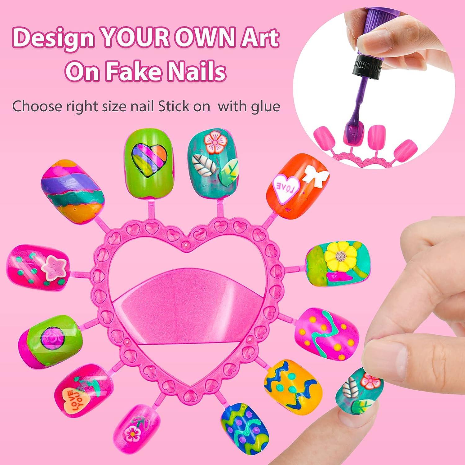  BATTOP Kids Nail Polish Set Girls Nail Art Kit with Polish,  Pen, Glitter, Nail Art Sticker and 3D Decoration, Cool Gifts Ideas for Girls  Ages 7-15 : Beauty & Personal Care