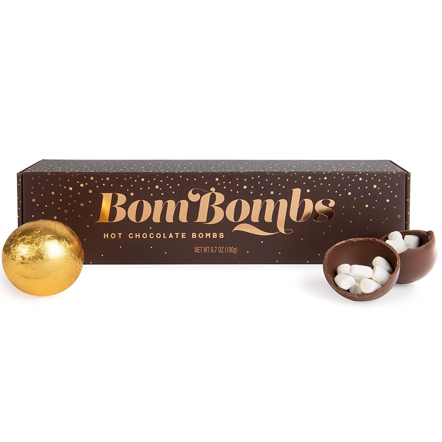 Mua Bombombs Hot Chocolate Bombs, Classic Milk Chocolate Cocoa Bomb Gift Set Includes 2 Flavors Caramel Candy And Fudge Brownie Filled With Mini Marshmallows Set Of 10 B09zpr64w6 - View #8