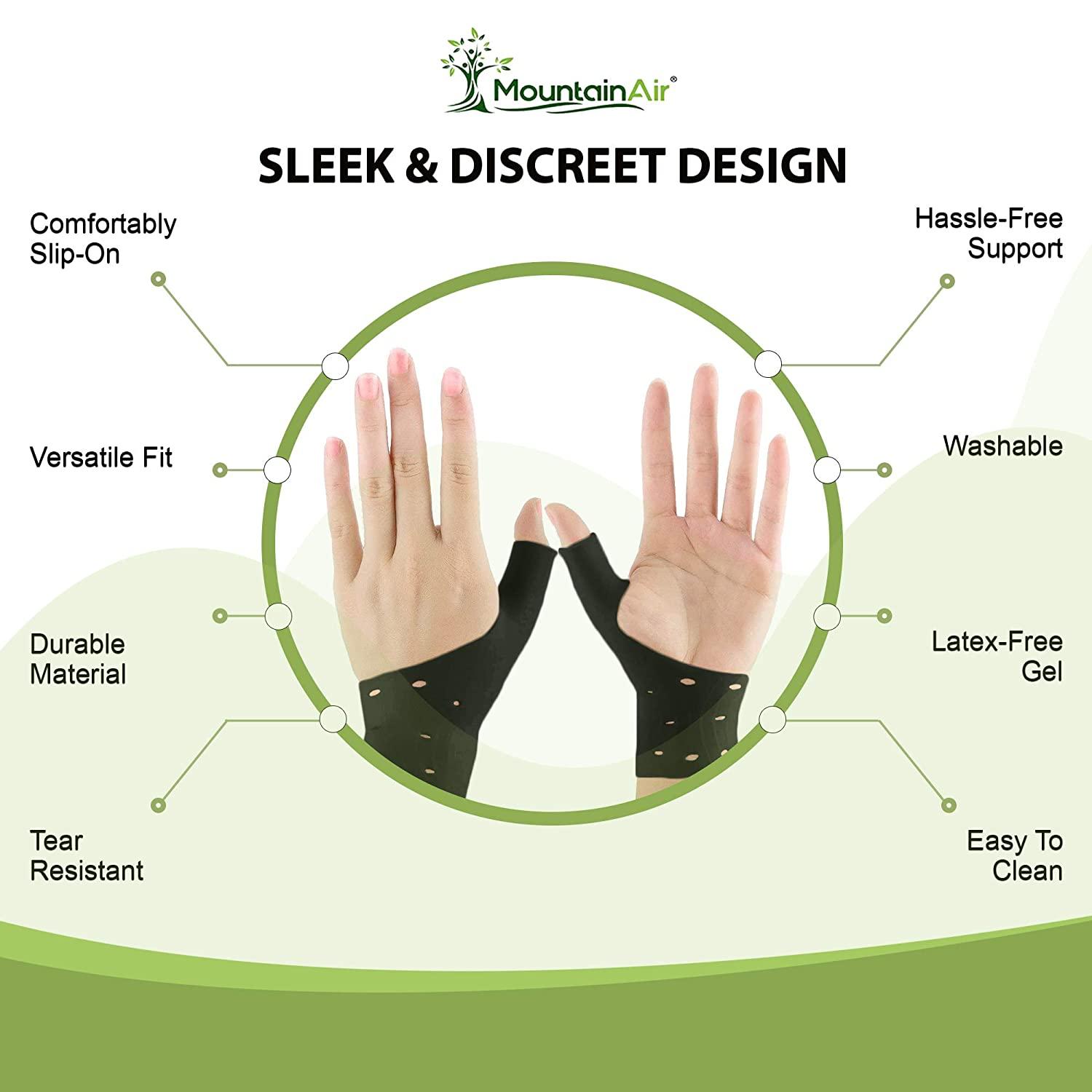 Gel Wrist and Thumb Brace 2 Pairs Unisex Wrist Splint to Fit Left or