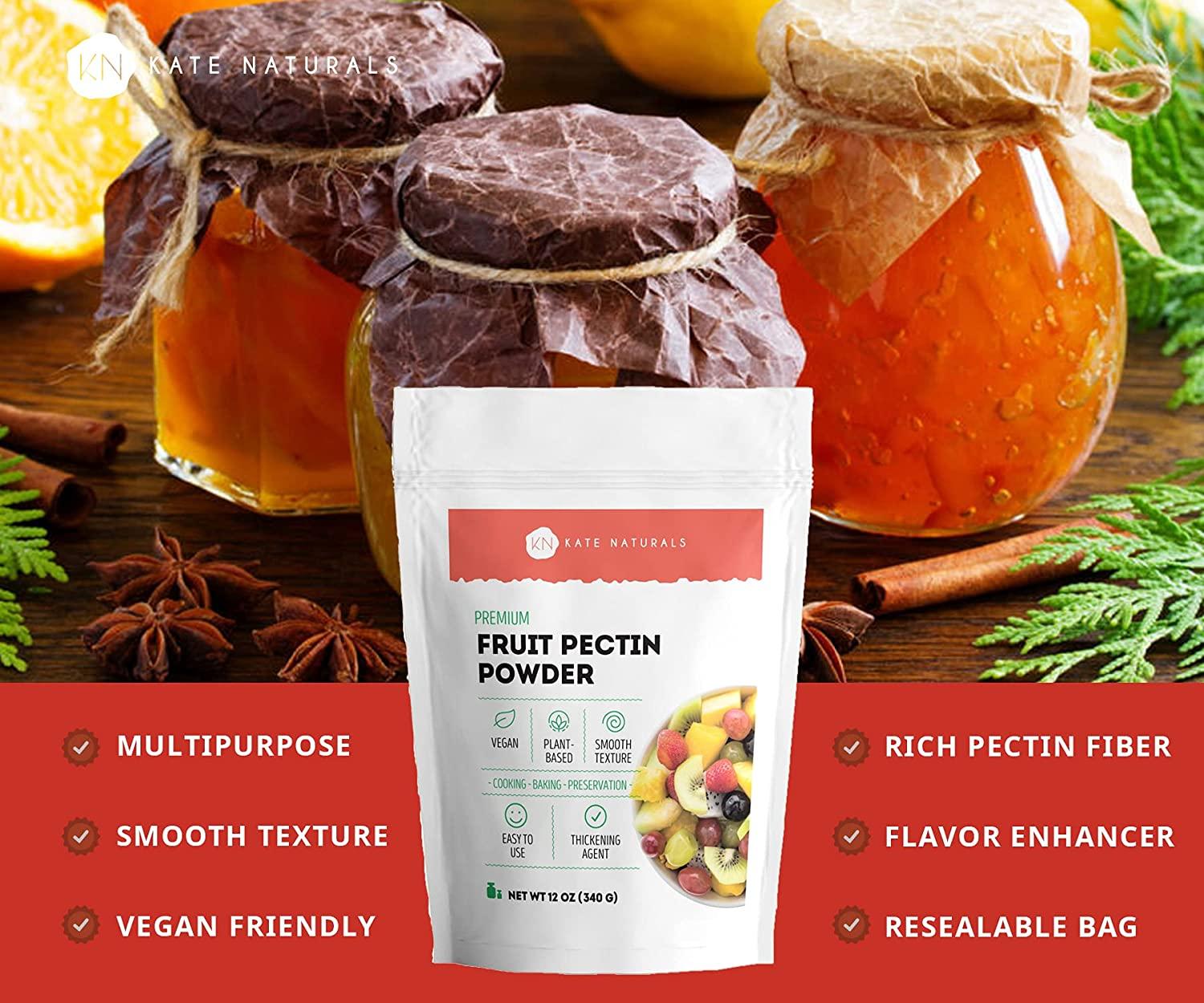 Kate Naturals Fruit Pectin for Canning Jam & Jelly 12oz 100