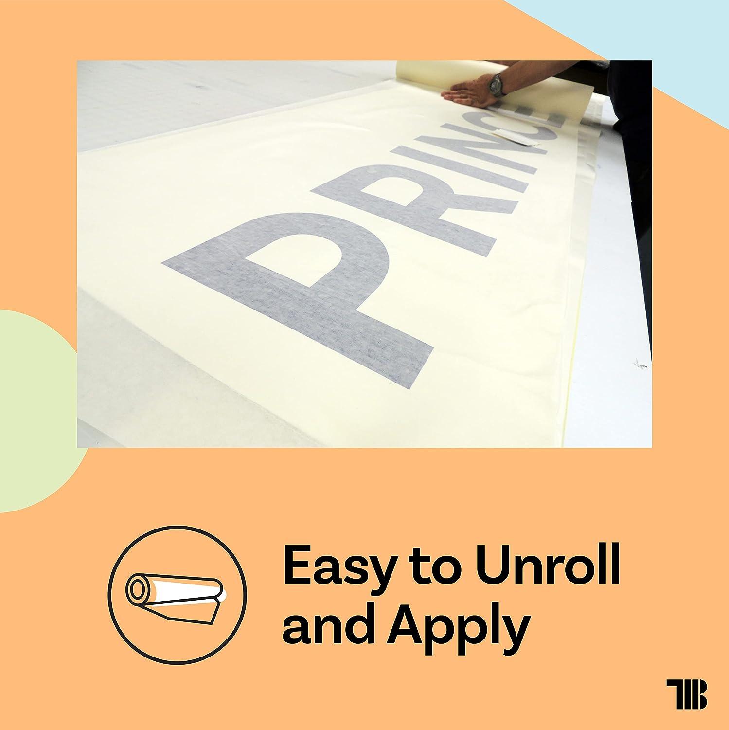 12 x 100' Roll of Paper Transfer Tape for Vinyl Made in America Premium