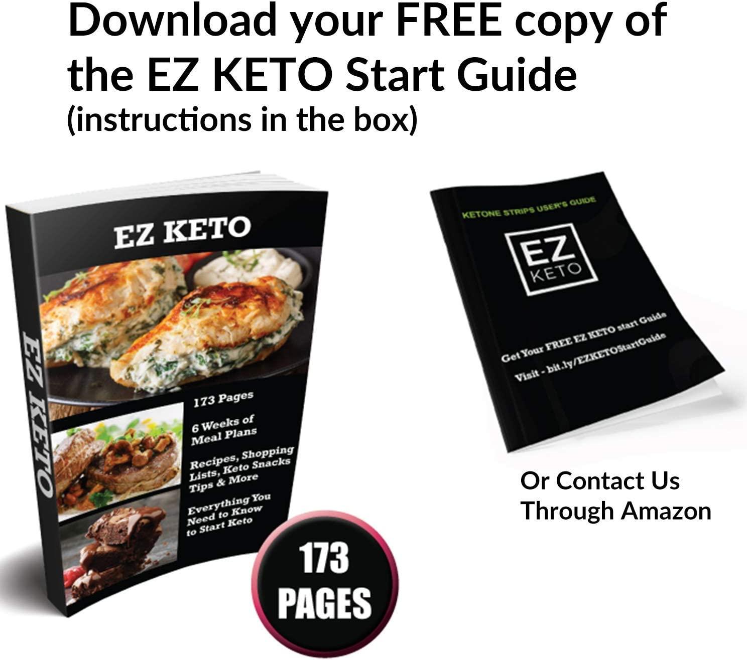 EZ Keto Ketone Testing Strips for Urinalysis with Free App and EZ Keto