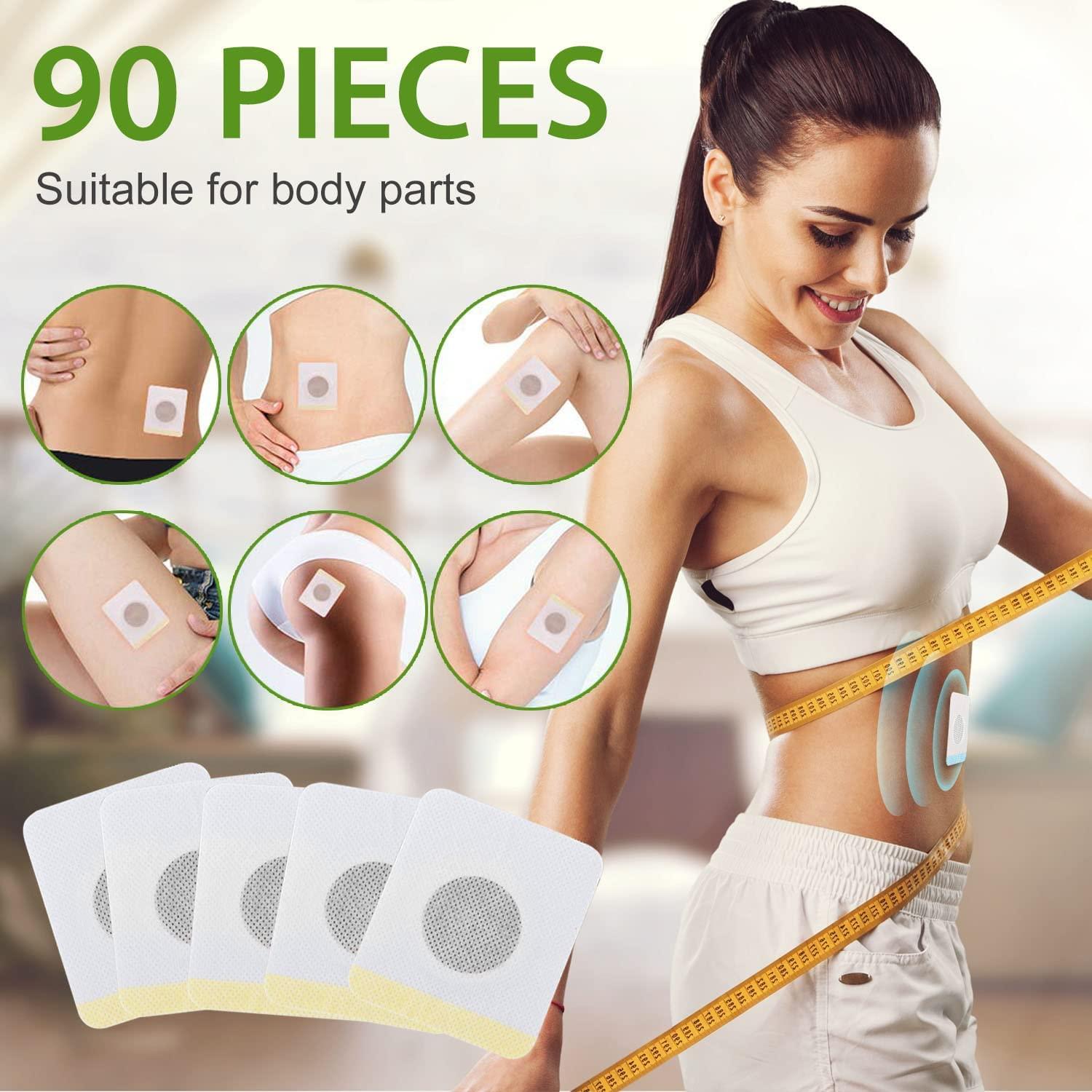 Parches para Bajar De Peso Rapido, 90 Pcs/Box Parches para Adelgazar  Cintura, Abdomen y Glúteos, Promueve el Metabolismo y la Quema de Grasa  90pcs