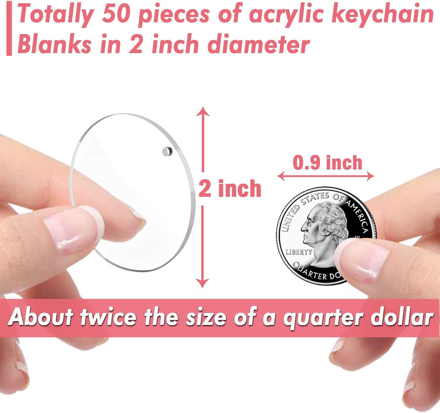 Acrylic Keychain Blanks Audab 120pcs Clear Keychains for Vinyl Kit