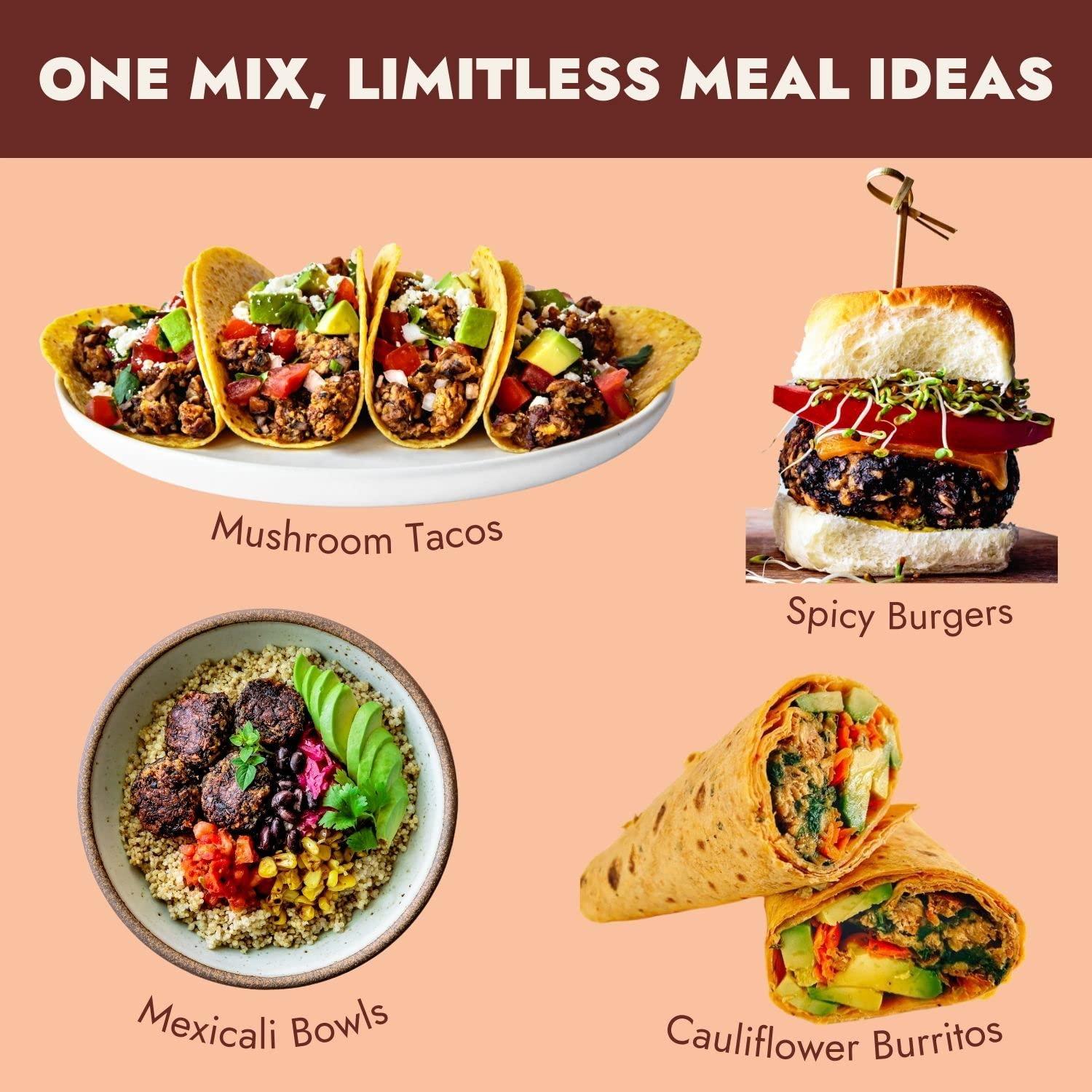 Adda Veggie PlantBased Ground Meat Alternative Veggie Burger Mix