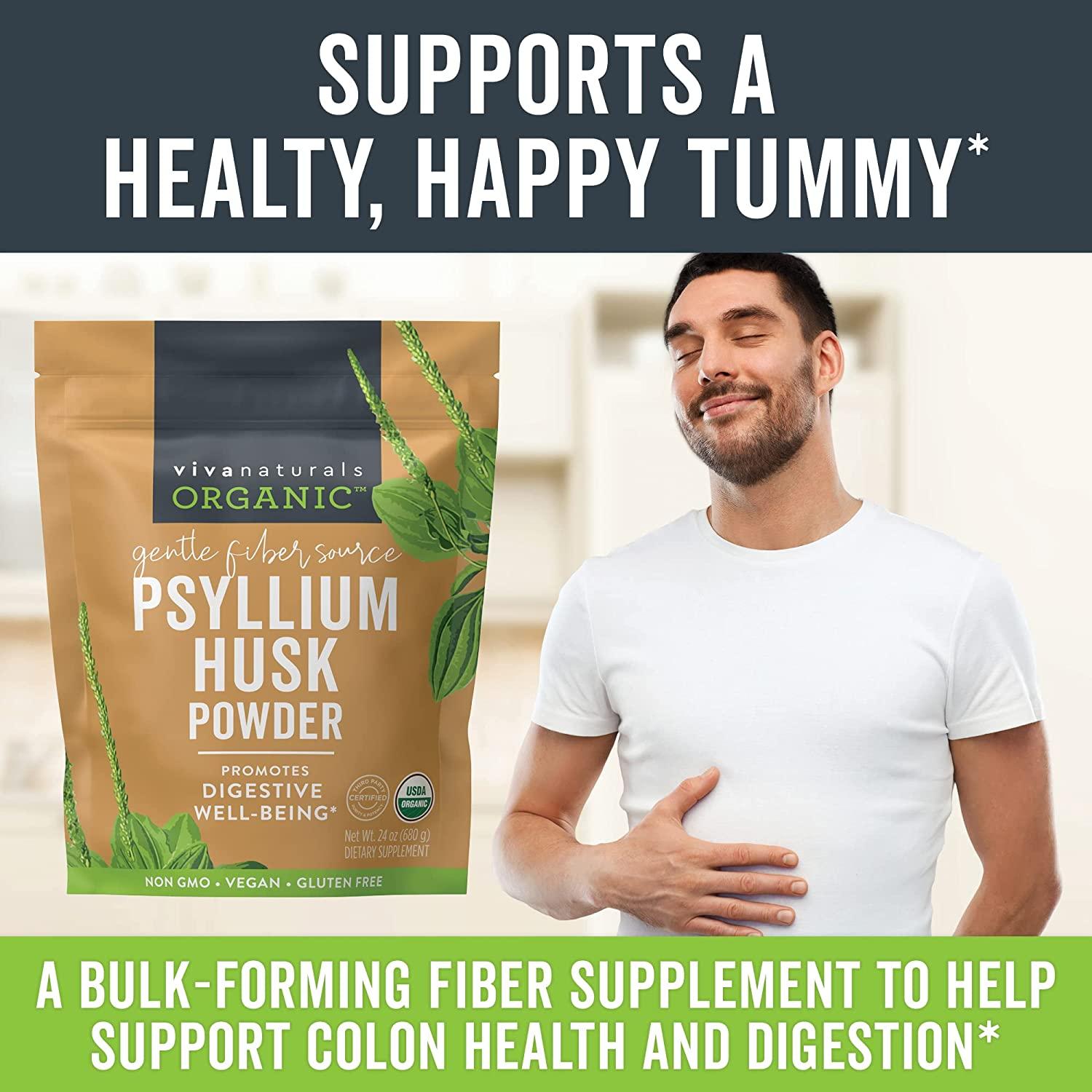 Psyllium Husk Powder 1 Lb - Soluble Fiber For Baking, Gluten Free, Keto, Vegan - Non-GMO Psyllium Powder | Buy Now With Express International Delivery - Foto 5