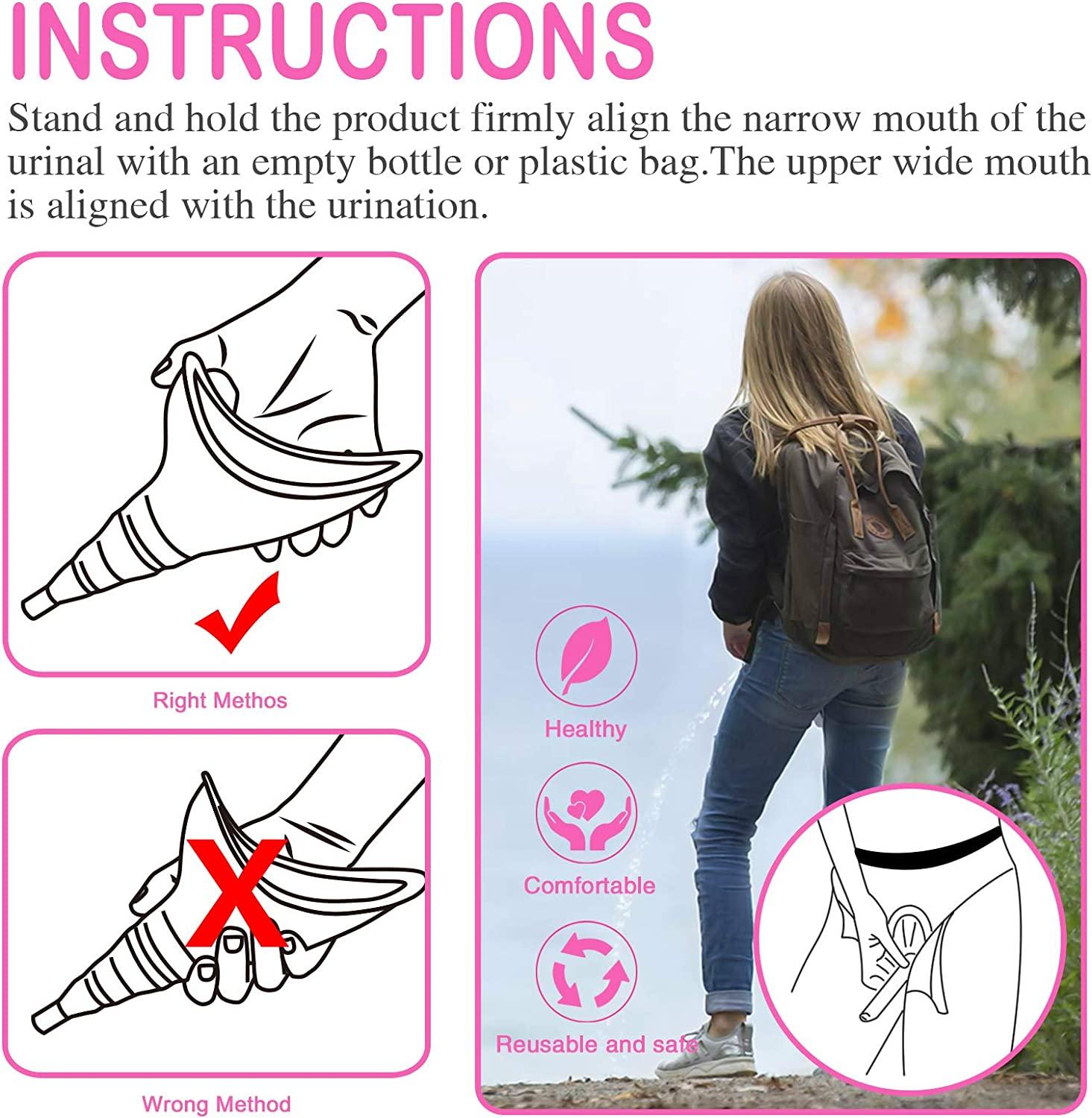 Female Urination Device, Reusable Female Urinal Silicone Women Pee