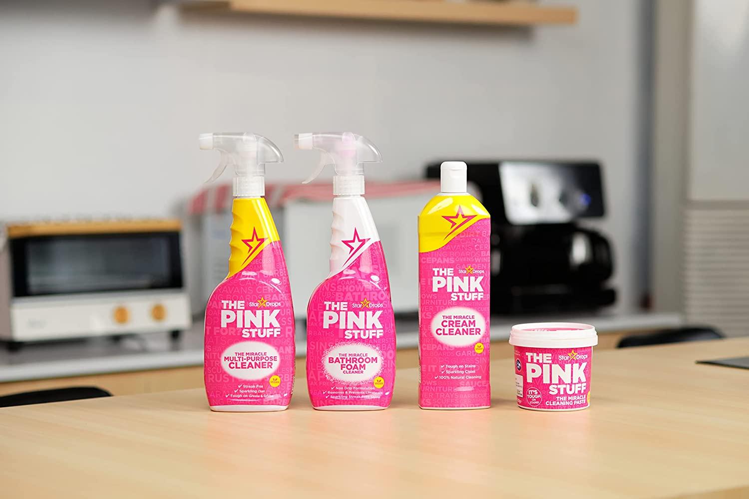 Stardrops - The Pink Stuff - Ultimate Bundle - The Miracle Cleaning Paste,  Multi-Purpose Spray, Cream Cleaner, Bathroom Spray (1 Cleaning Paste, 1  Multi-Purpose Spray, 1 Cream Cleaner, 1 Bathroom Foam Cleaner)