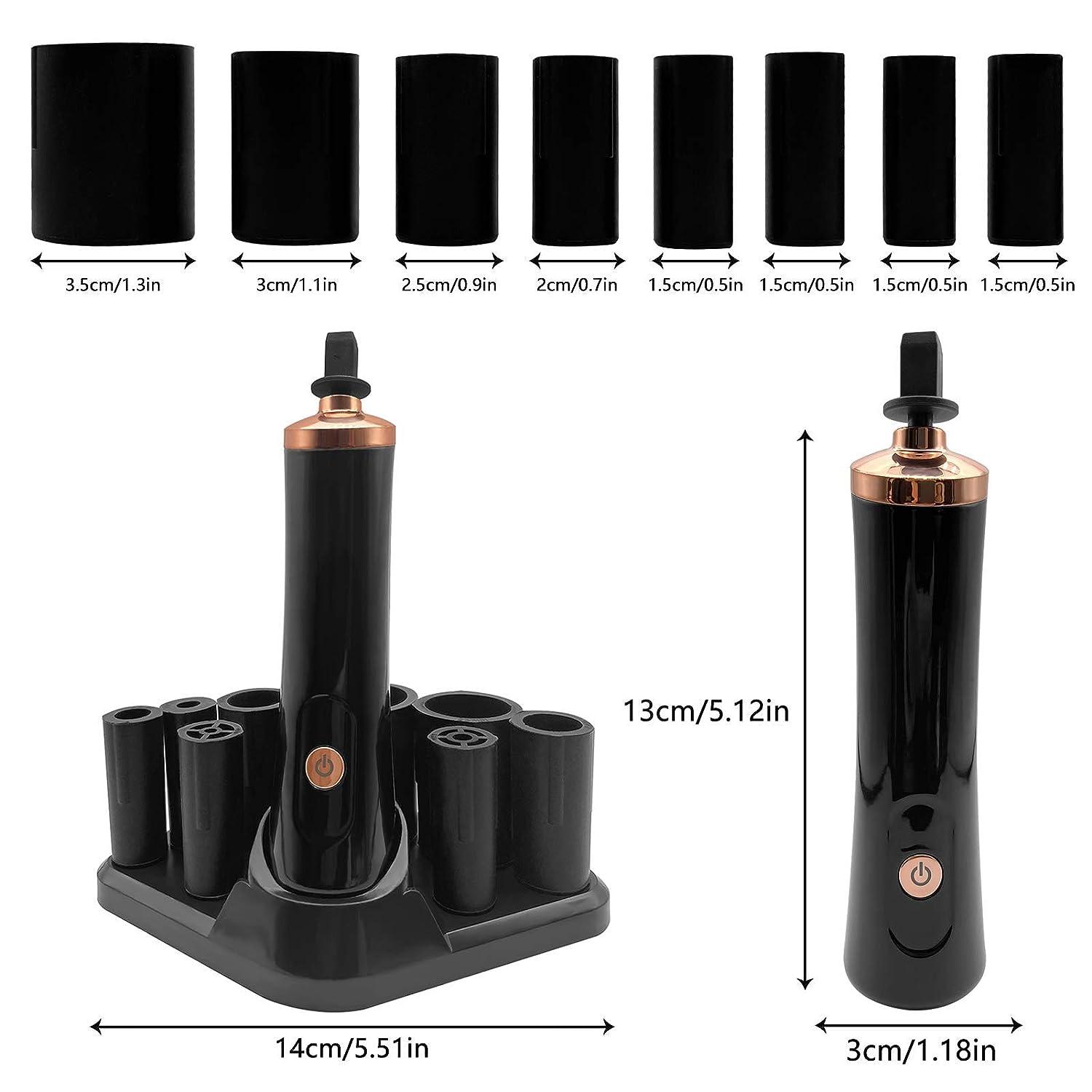 ZLMONDEE Nail Lacquer Shaker, Nail Polish Mixer, Portable Electric Eyelash  Glue Shaker with 2 Connectors and 8 Sizes of Caliber Liquid Evenly Mixer