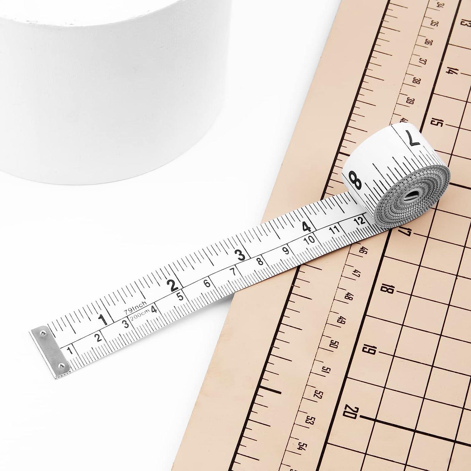 REIDEA Clothing Measure Tape Dual Sided, 79in/200cm Soft Fabric Tape Measure  for Body Measurement Fitness, Weight Loss, Measuring Waist, Thighs, Arms,  Sewing Clothing Tailor White