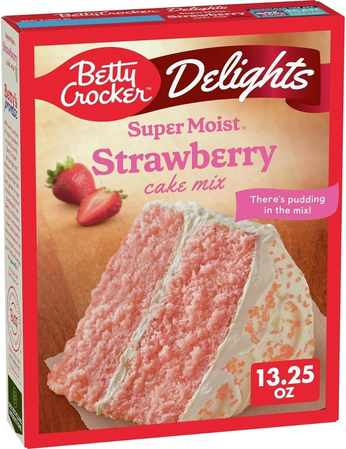 Betty Crocker Super Moist Strawberry Cake Mix 376g (13.25oz