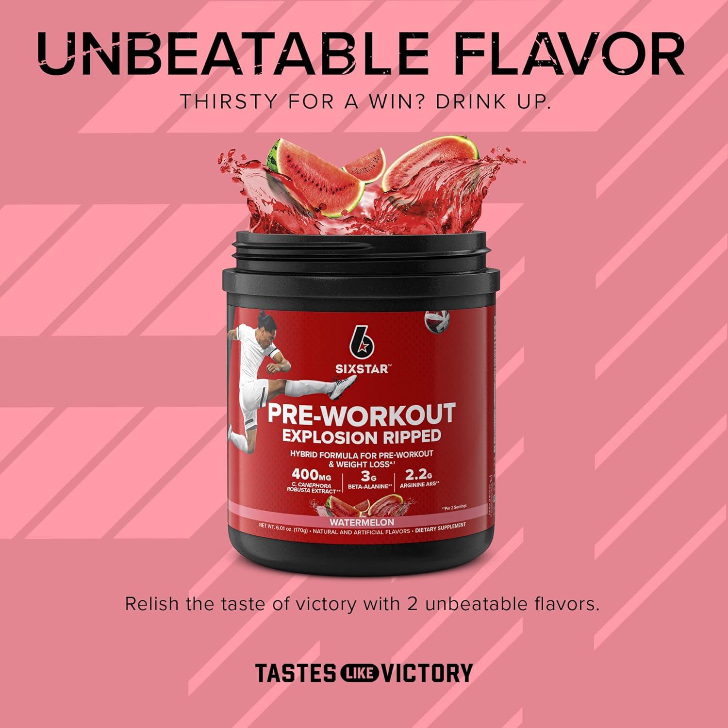 Six Star PreWorkout Explosion Ripped Watermelon 5.91 oz (168 g)