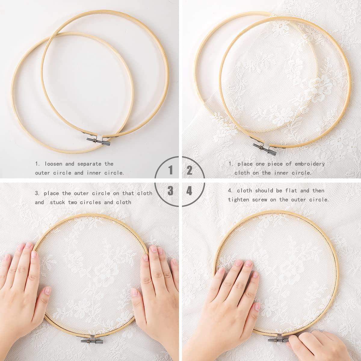 Matchne Embroidery Hoop 6PCS 4Inch to 10Inch Easily Loosen/Tighten