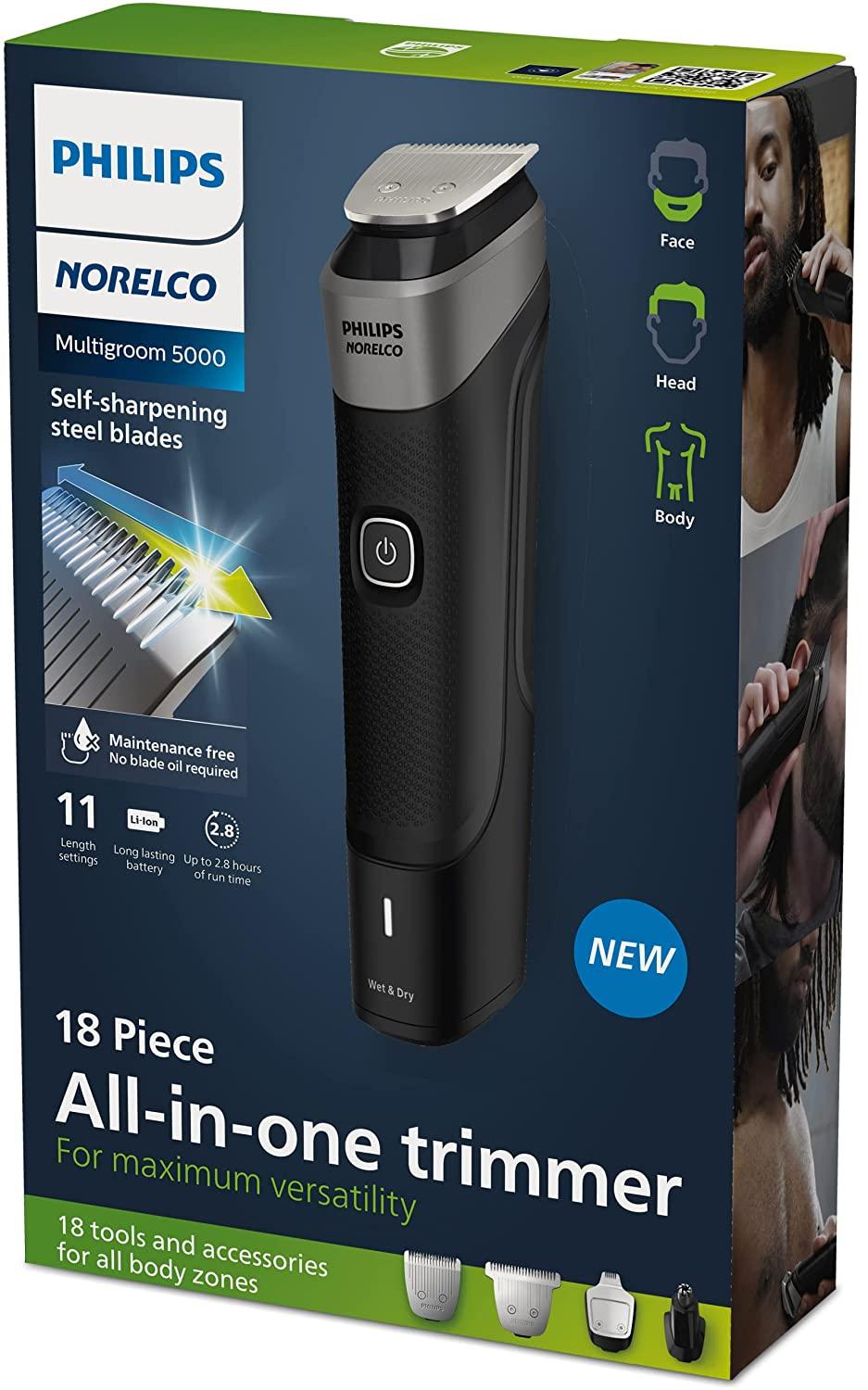Philips Norelco Multigroom Series 5000 18Piece Trimmer for Men MG5910/49
